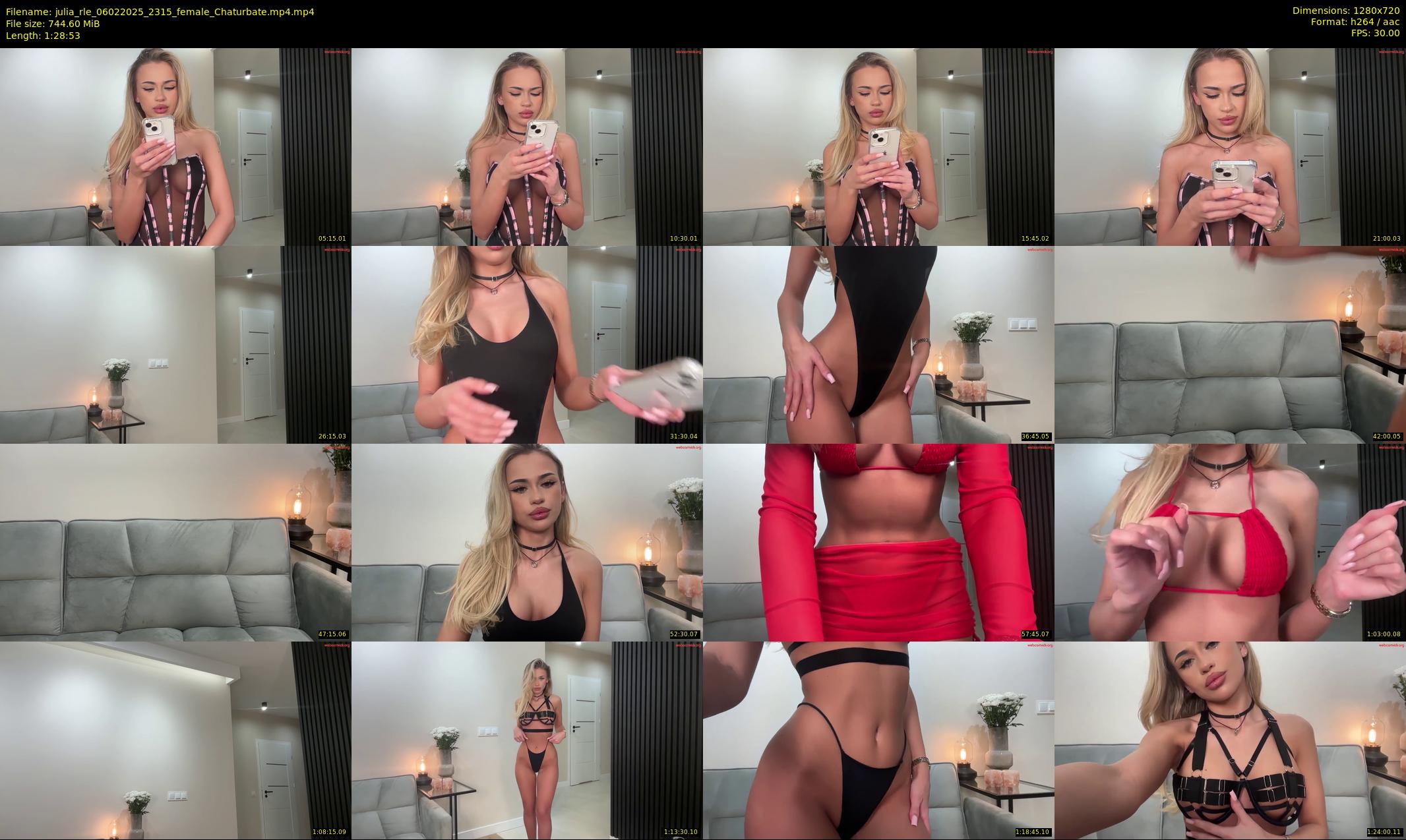 julia_rle — 89 minute Chaturbate female cam show recording, 720p, Feb 6, 2025