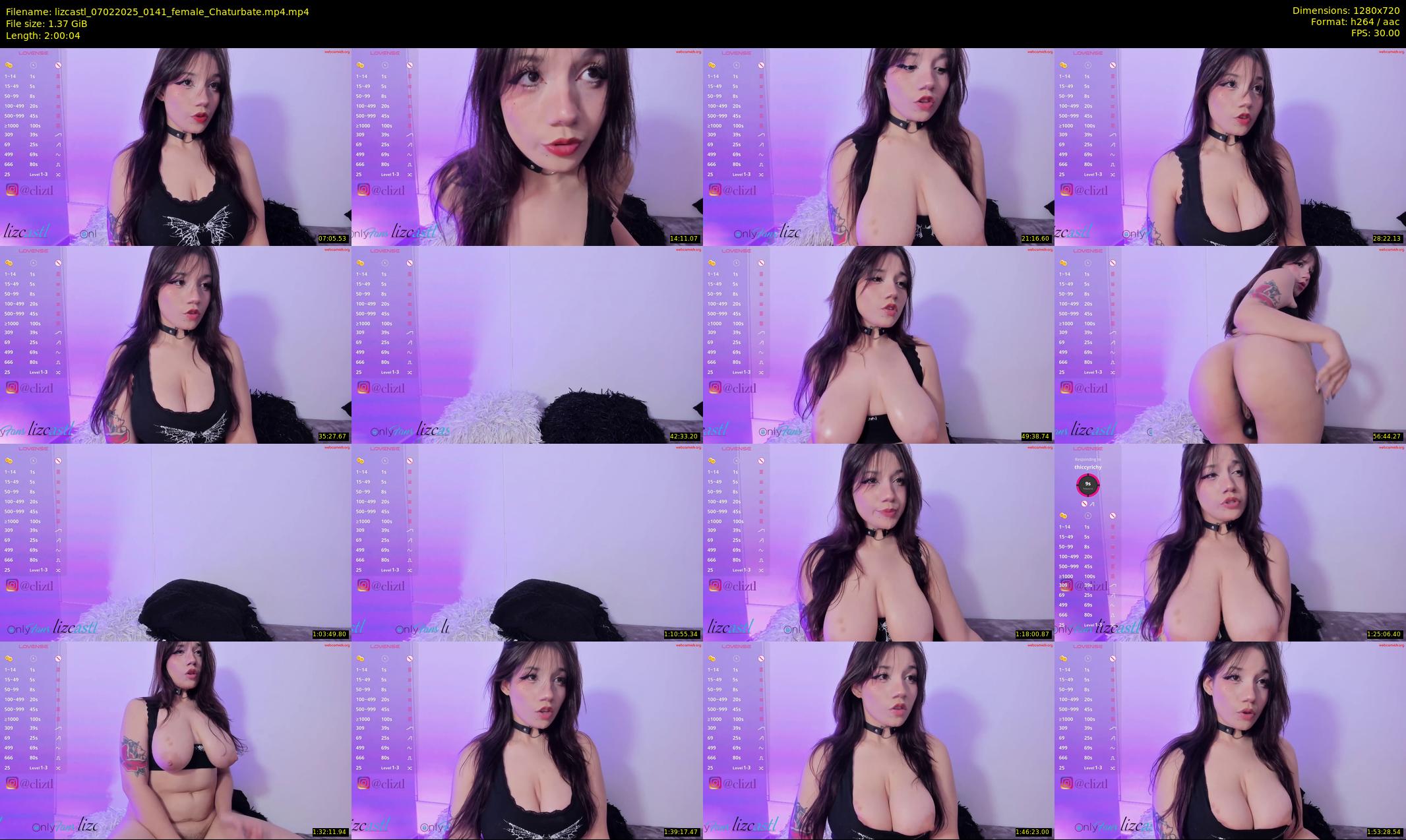 lizcastl — 121 minute Chaturbate female cam show recording, 720p, Feb 7, 2025