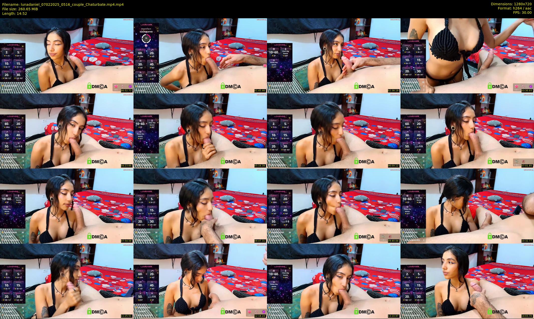 lunadaniel — 15 minute Chaturbate couple cam show recording, 720p, Feb 7, 2025