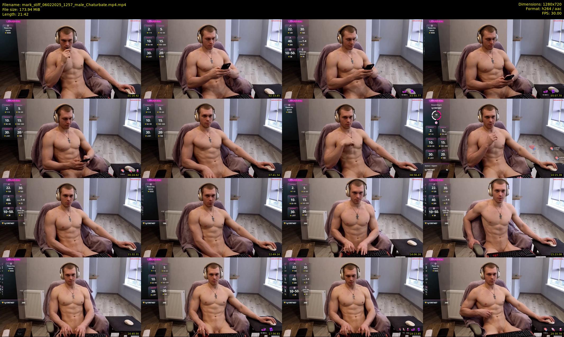 mark_stiff — 22 minute Chaturbate male cam show recording, 720p, Feb 6, 2025