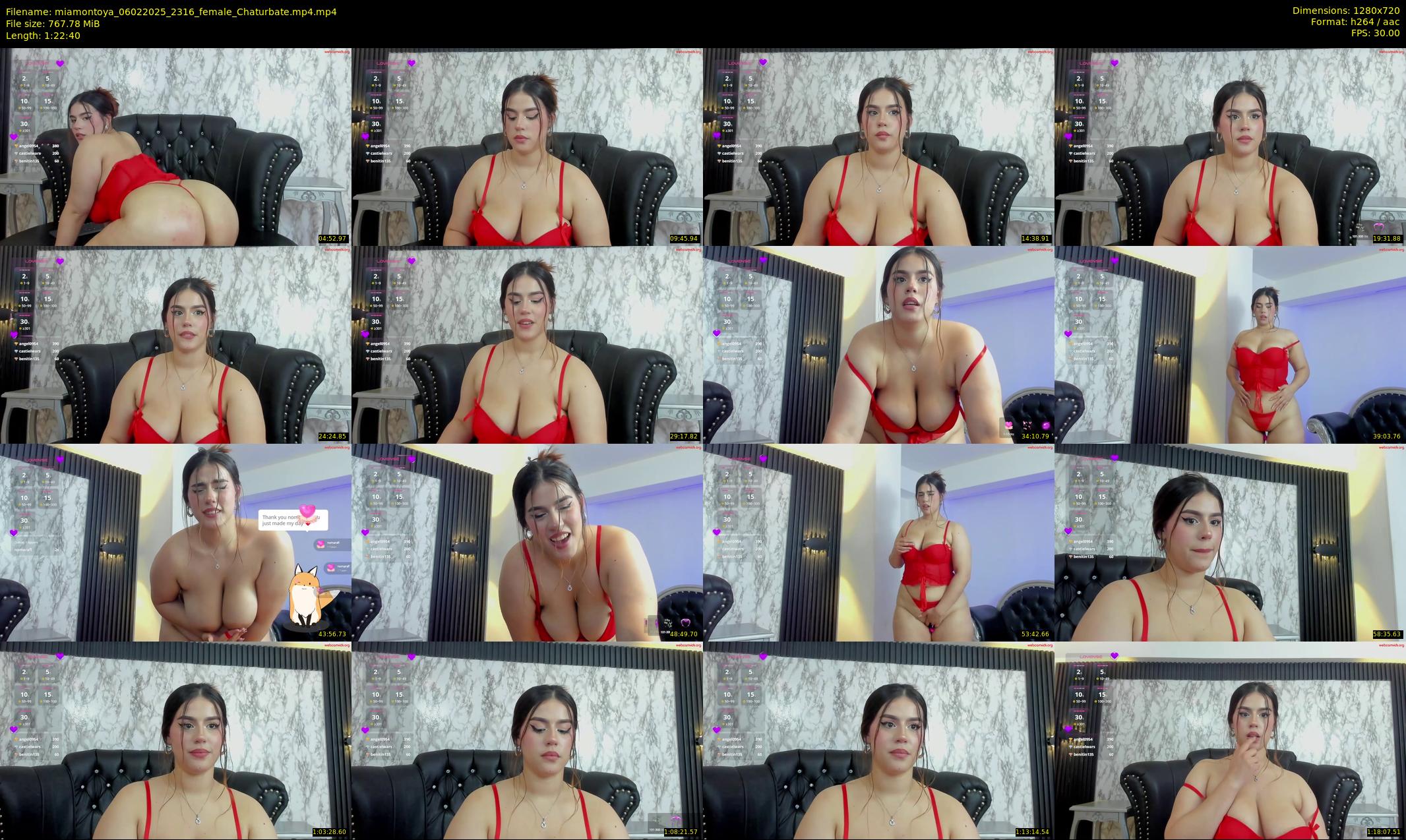 miamontoya — 83 minute Chaturbate female cam show recording, 720p, Feb 6, 2025