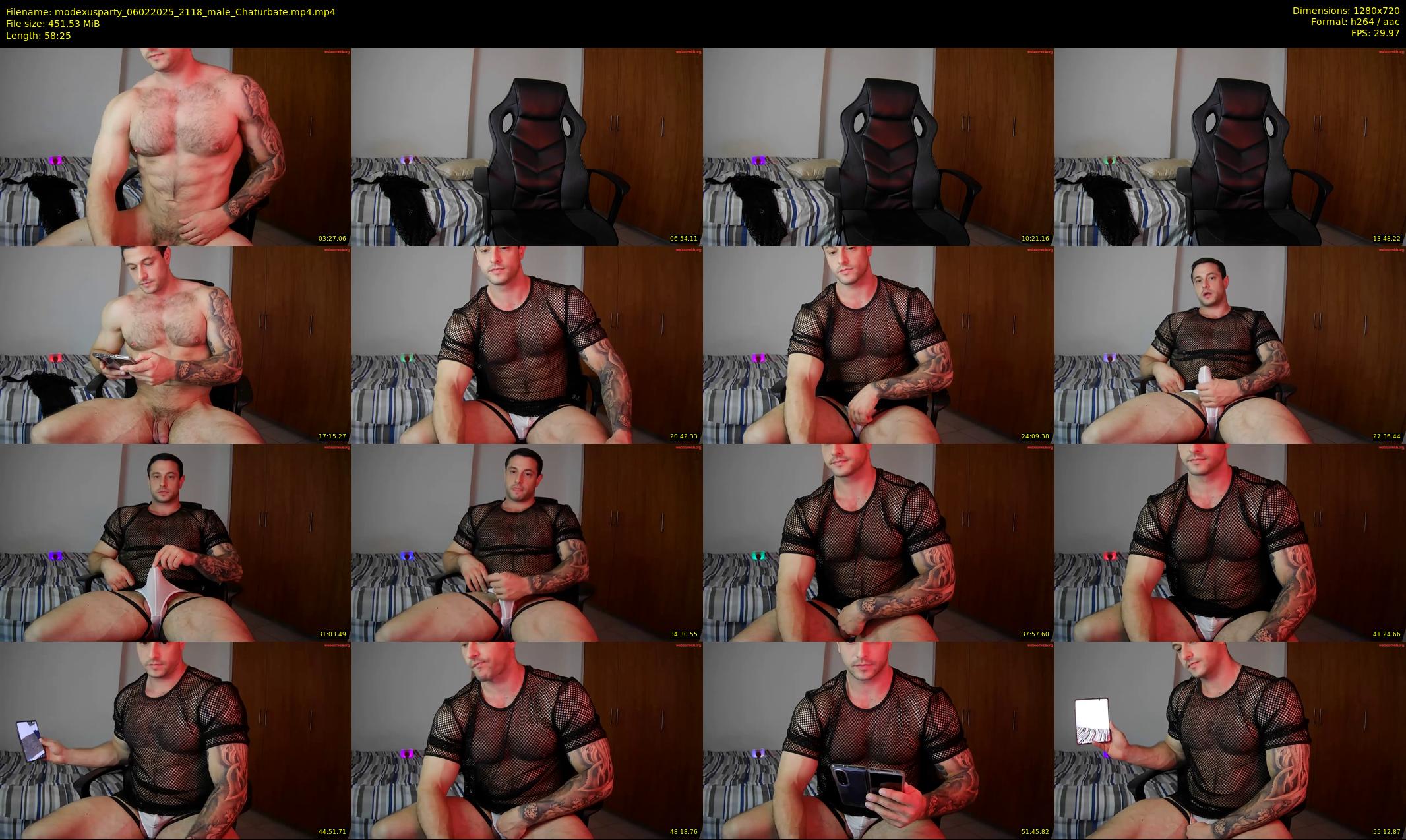 modexusparty — 59 minute Chaturbate male cam show recording, 720p, Feb 6, 2025