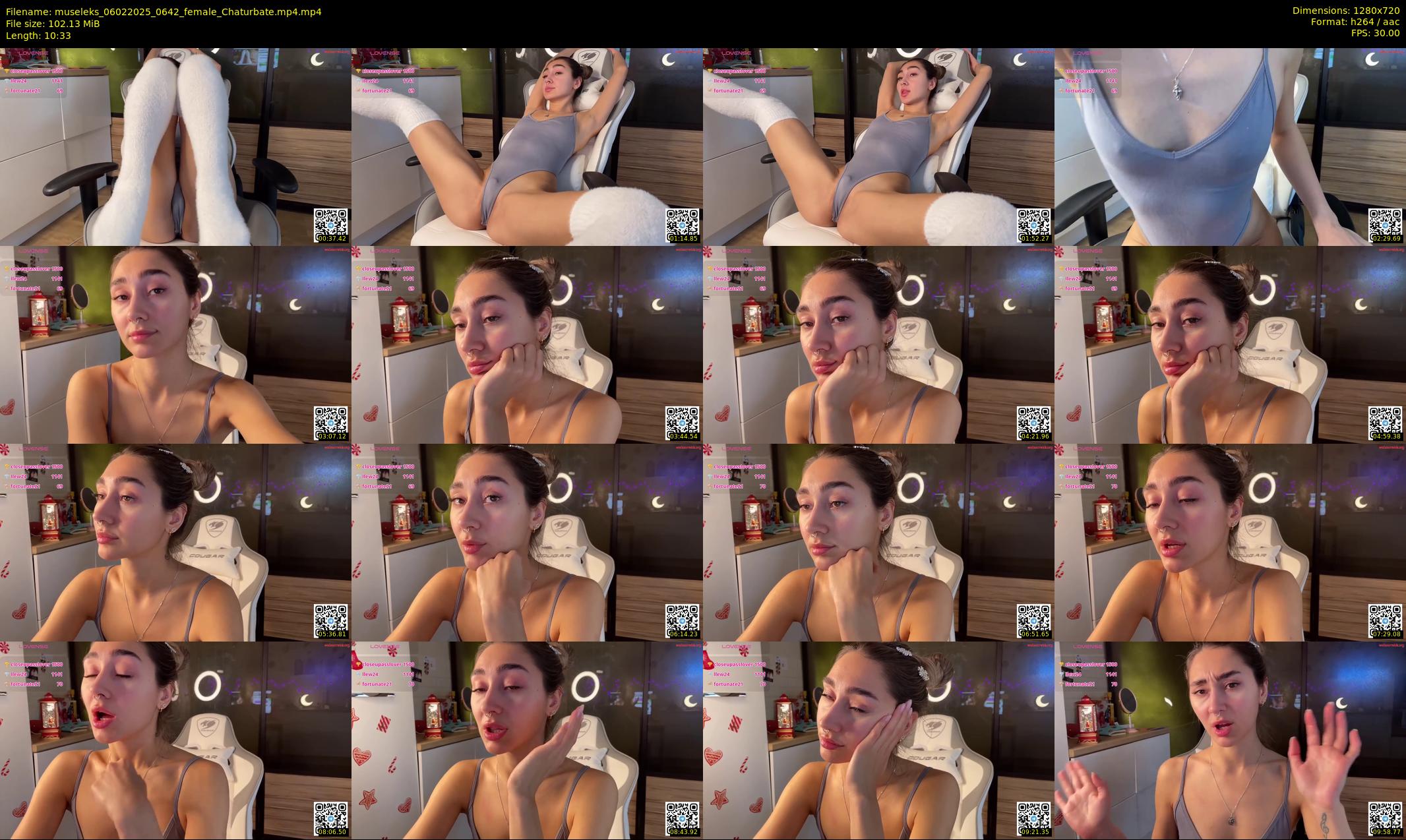 museleks — 11 minute Chaturbate female cam show recording, 720p, Feb 6, 2025