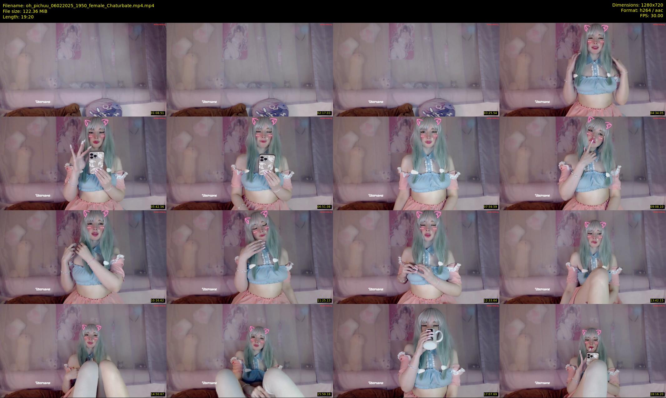 oh_pichuu — 20 minute Chaturbate female cam show recording, 720p, Feb 6, 2025