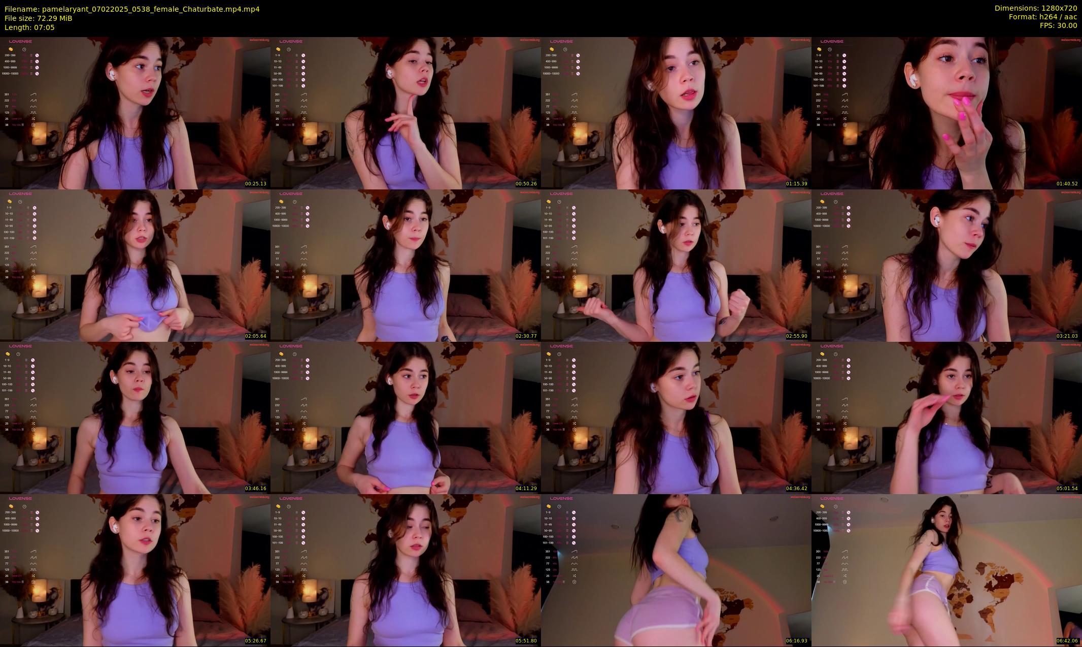 pamelaryant — 8 minute Chaturbate female cam show recording, 720p, Feb 7, 2025