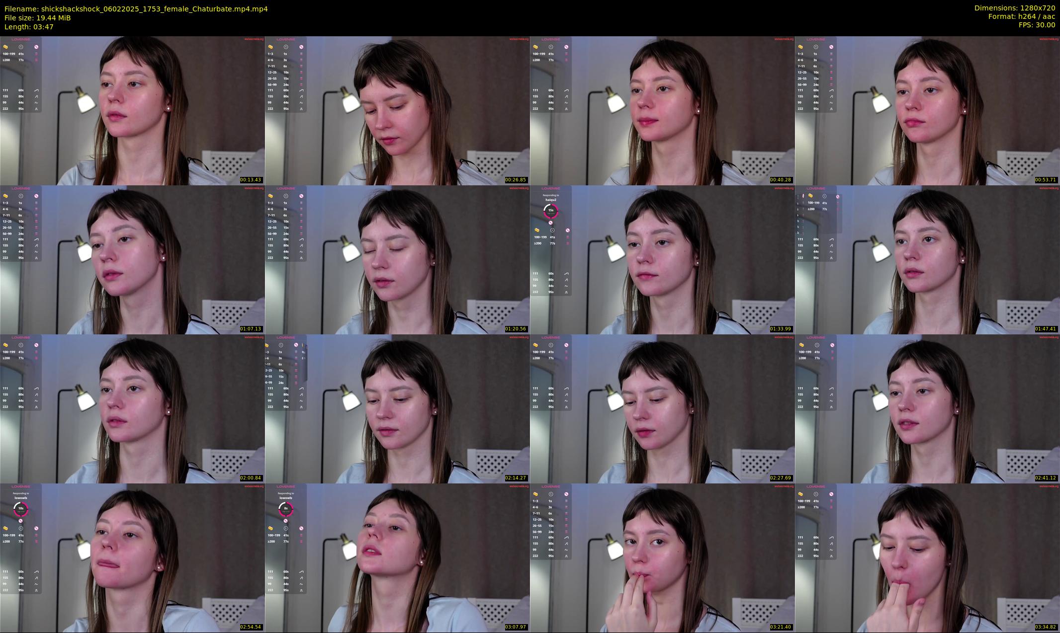 shickshackshock — 4 minute Chaturbate female cam show recording, 720p, Feb 6, 2025