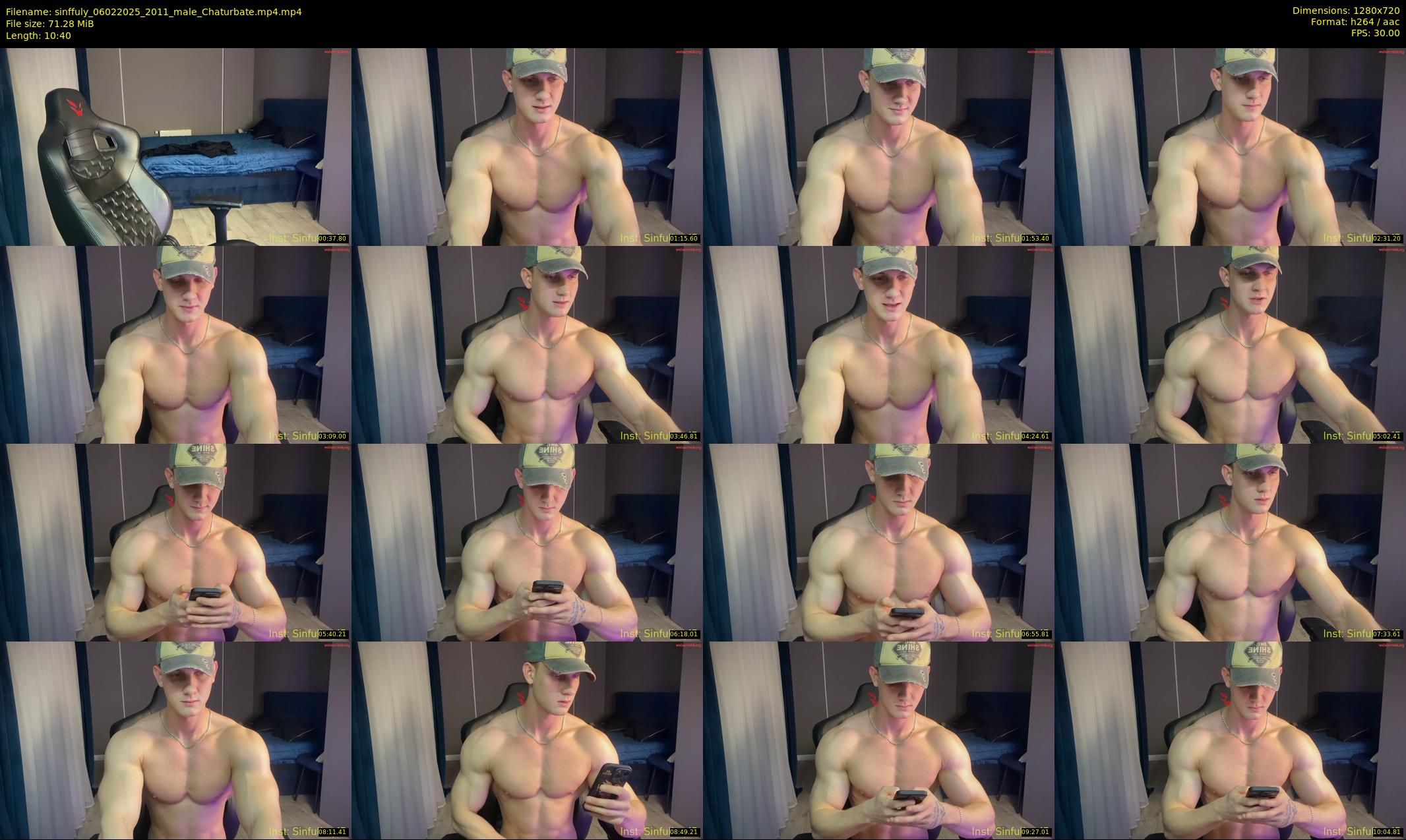 sinffuly — 11 minute Chaturbate male cam show recording, 720p, Feb 6, 2025