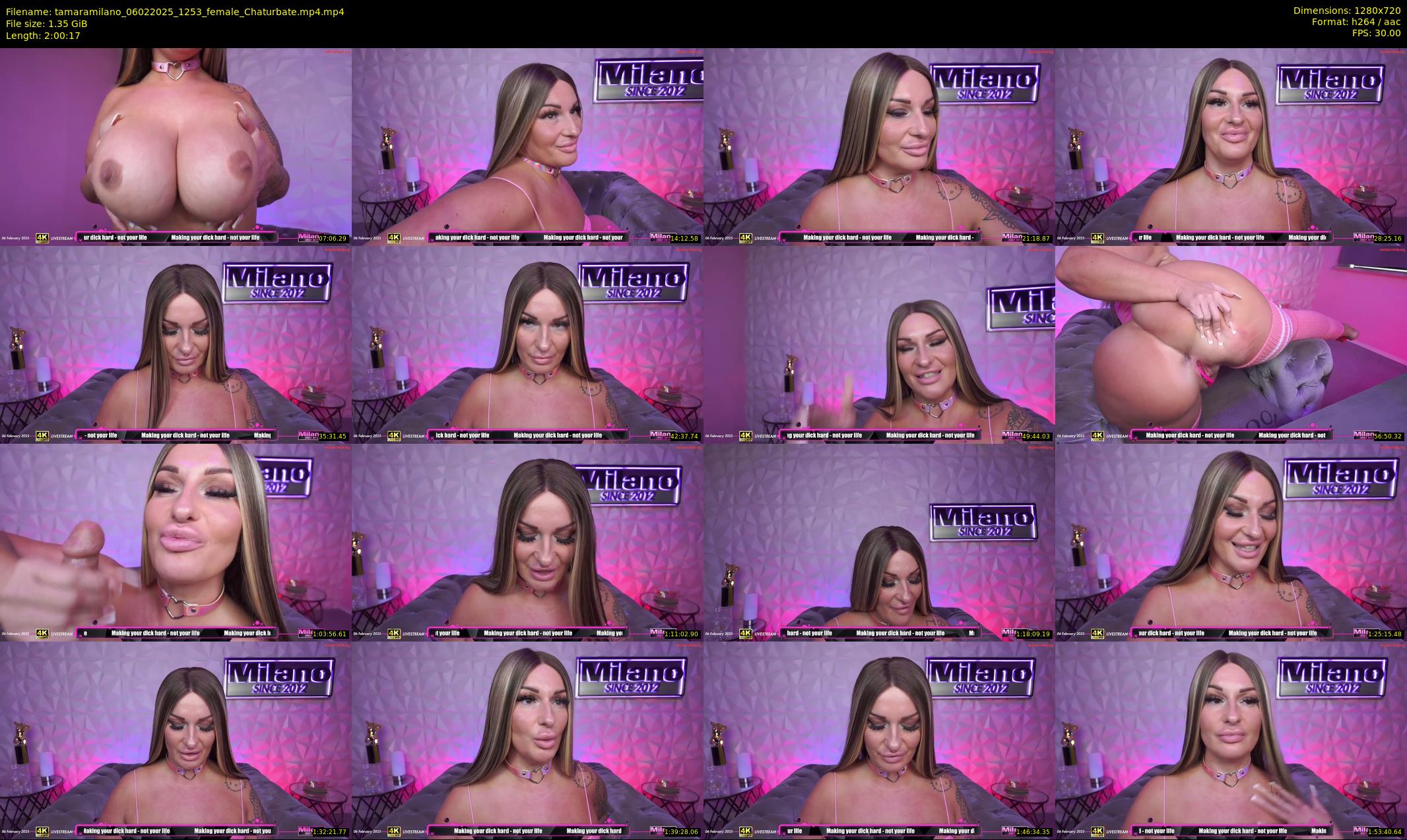 tamaramilano — 121 minute Chaturbate female cam show recording, 720p, Feb 6, 2025
