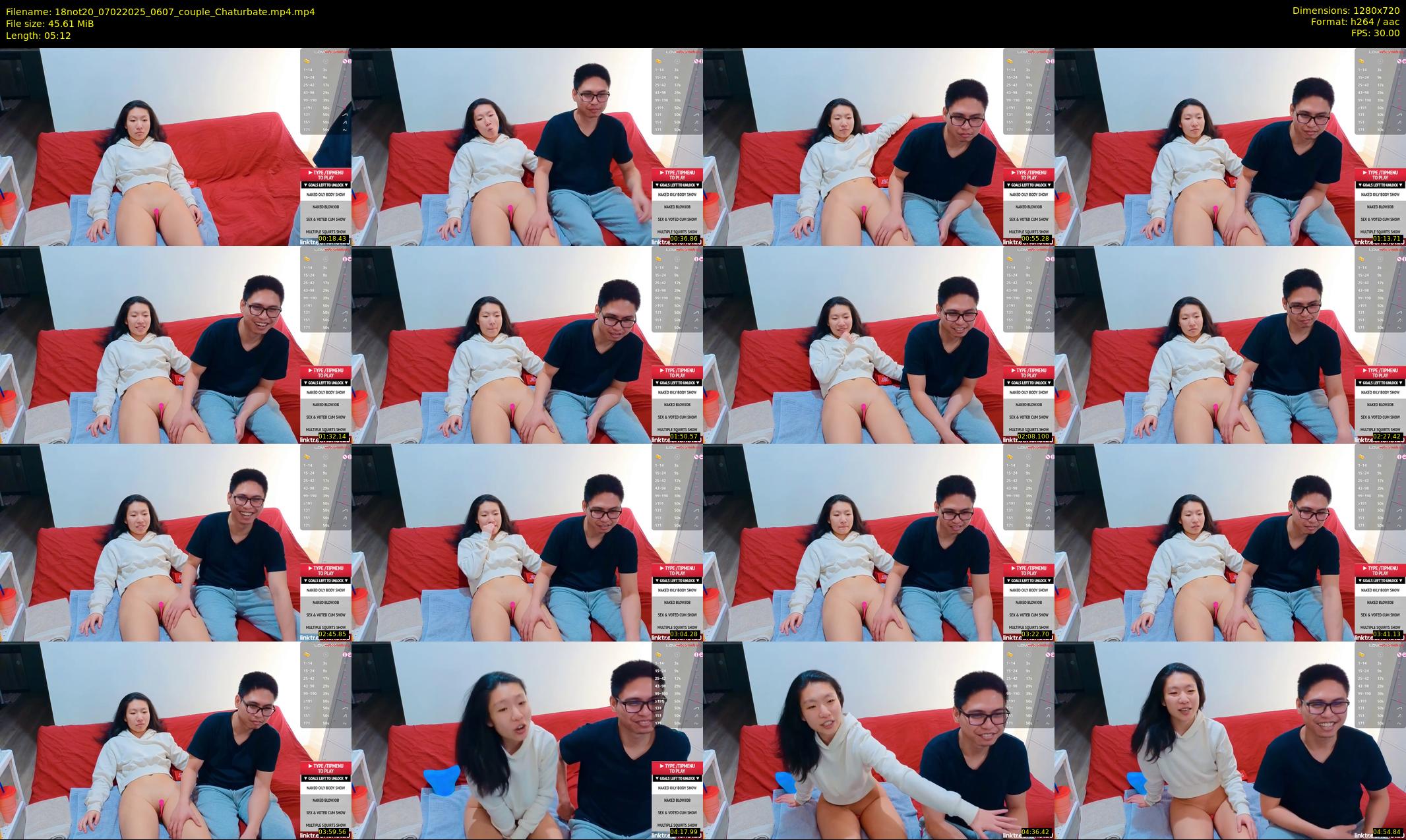 18not20 — 6 minute Chaturbate couple cam show recording, 720p, Feb 7, 2025