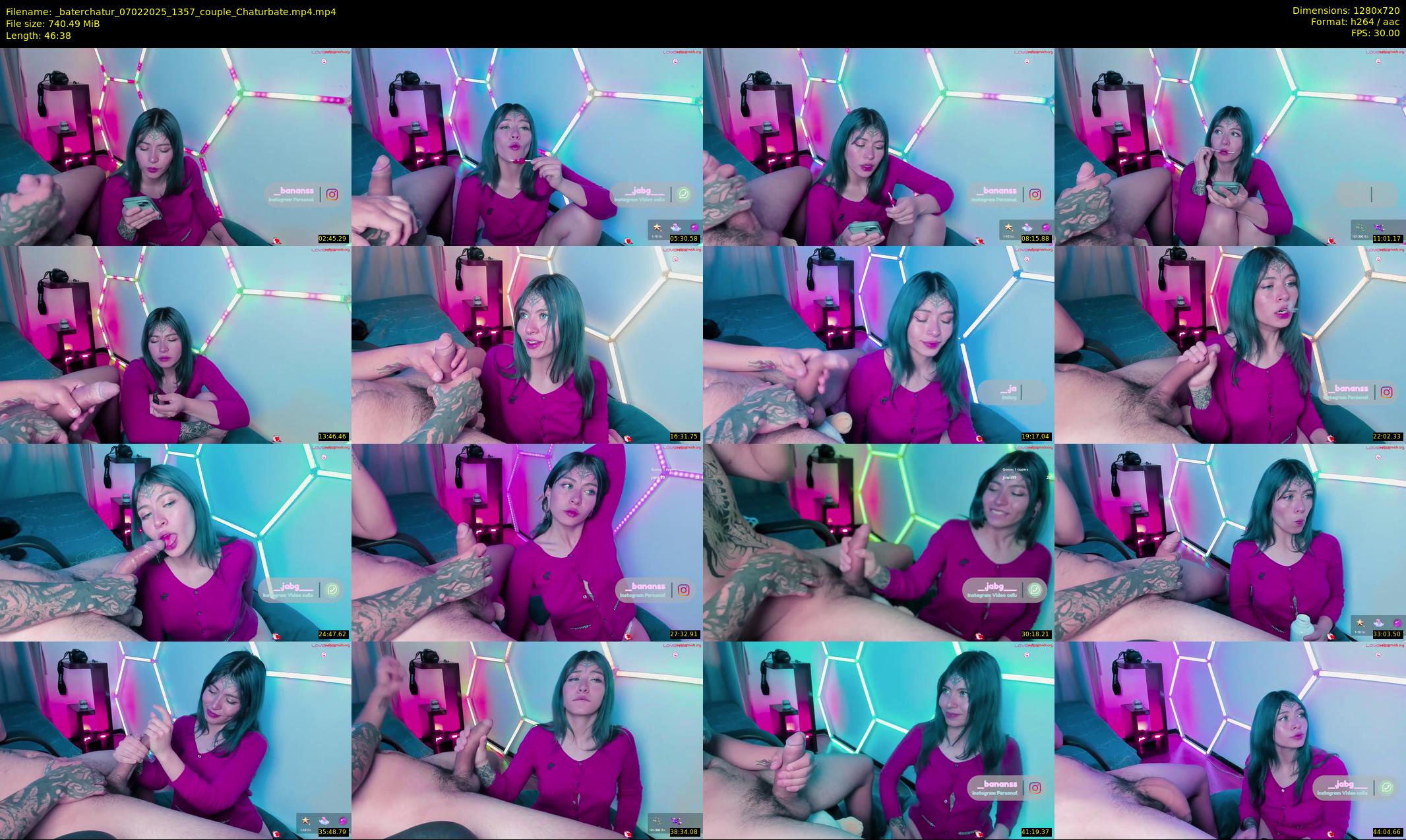 _baterchatur — 47 minute Chaturbate couple cam show recording, 720p, Feb 7, 2025