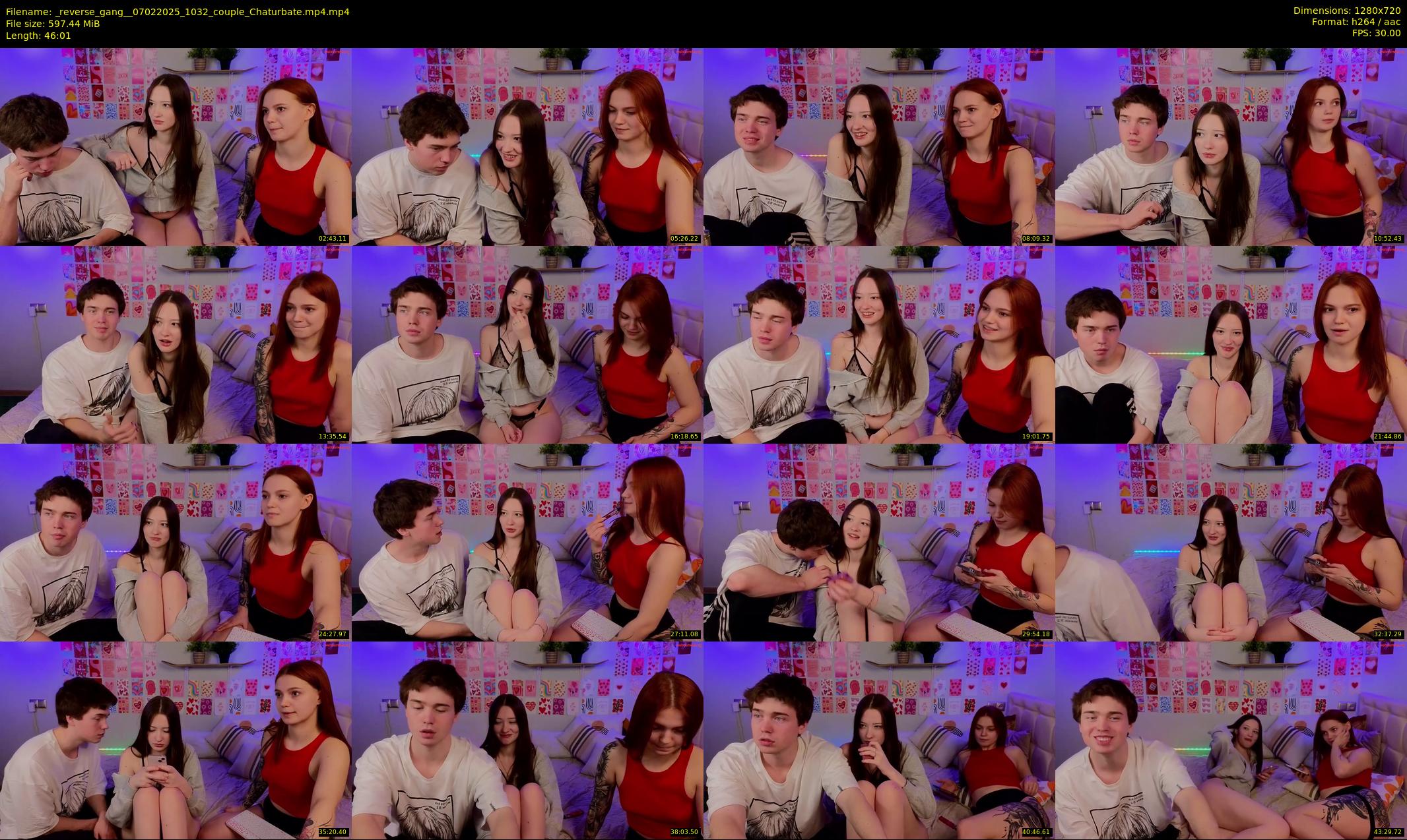 _reverse_gang_ — 47 minute Chaturbate couple cam show recording, 720p, Feb 7, 2025