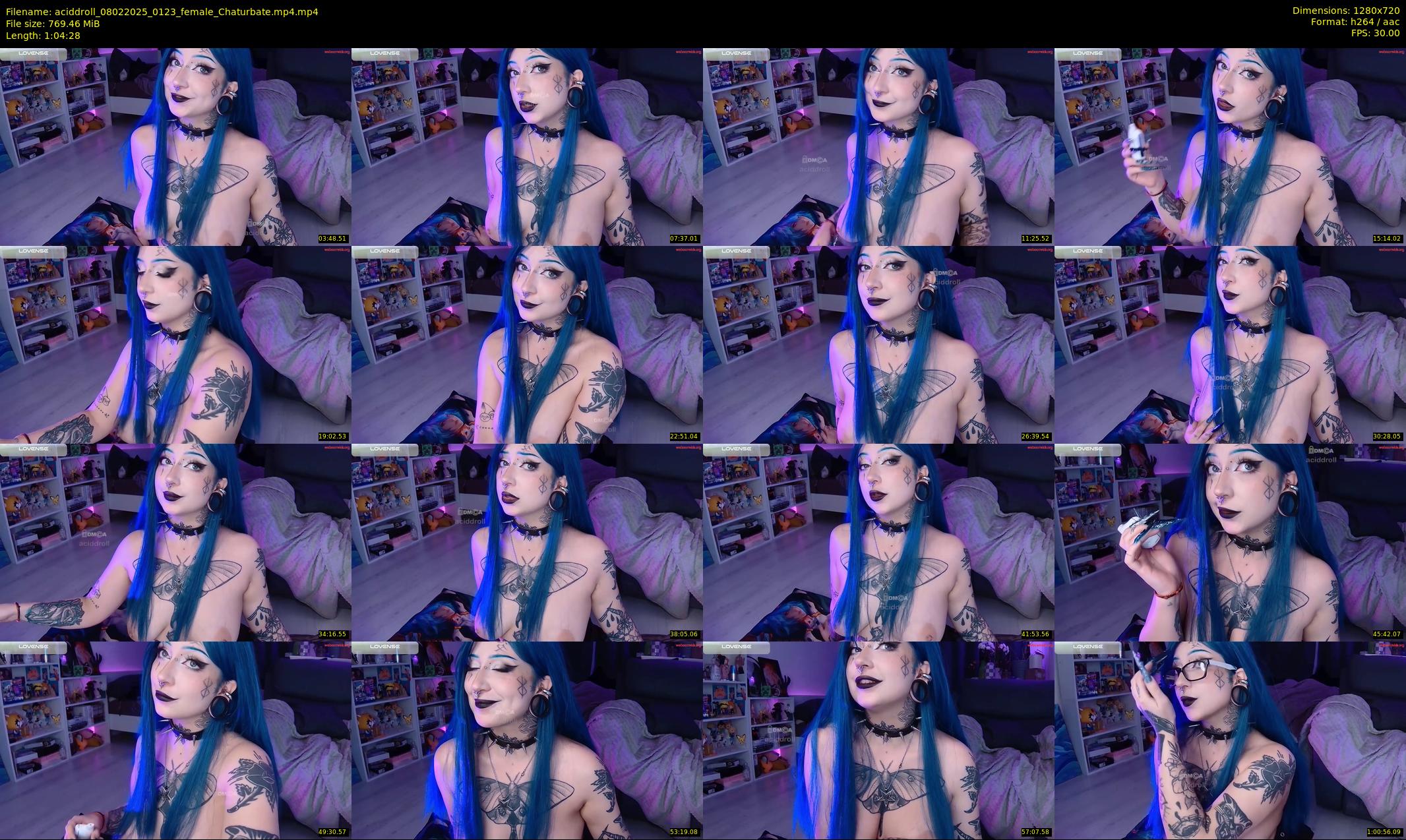 aciddroll — 65 minute Chaturbate female cam show recording, 720p, Feb 8, 2025