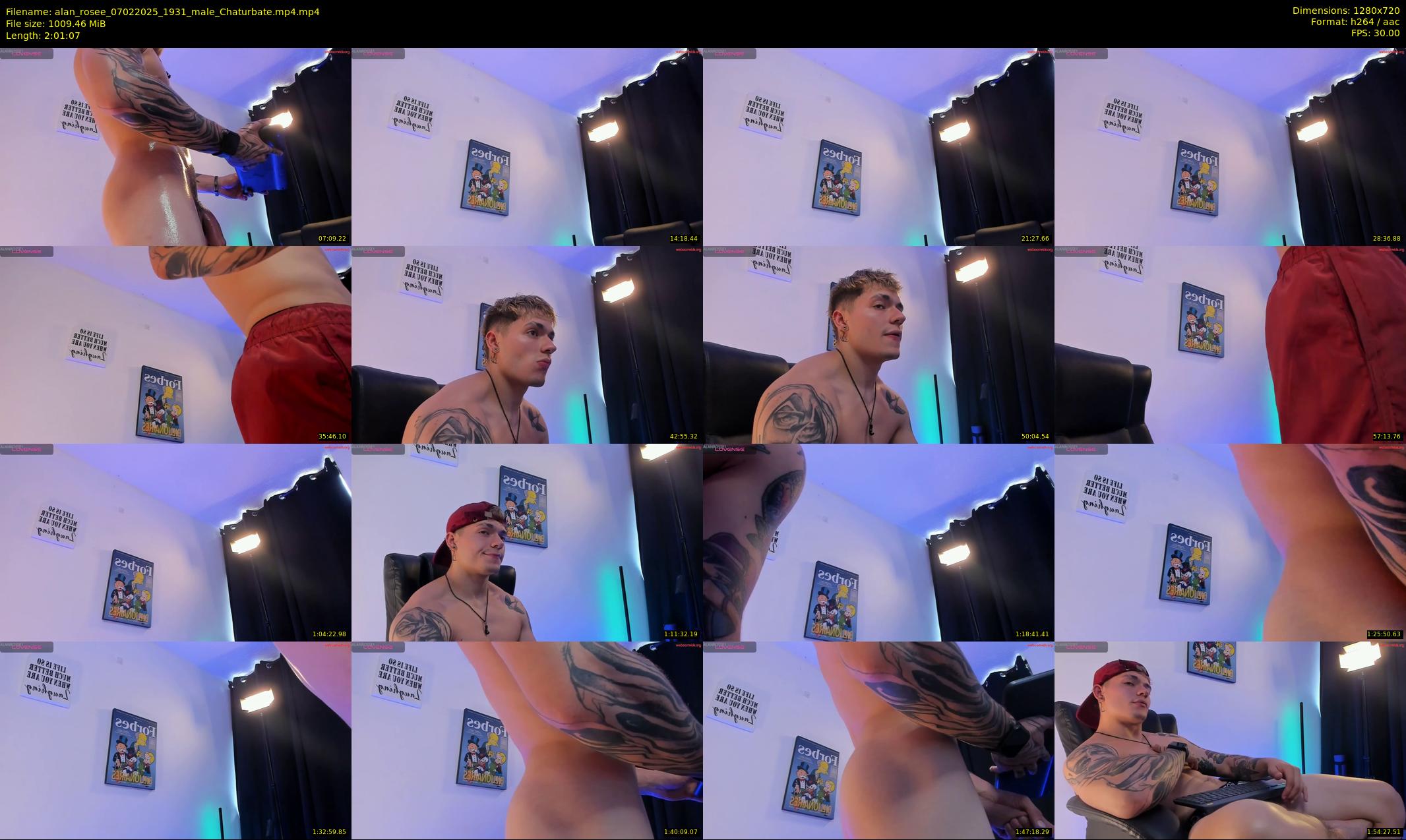alan_rosee — 122 minute Chaturbate male cam show recording, 720p, Feb 7, 2025