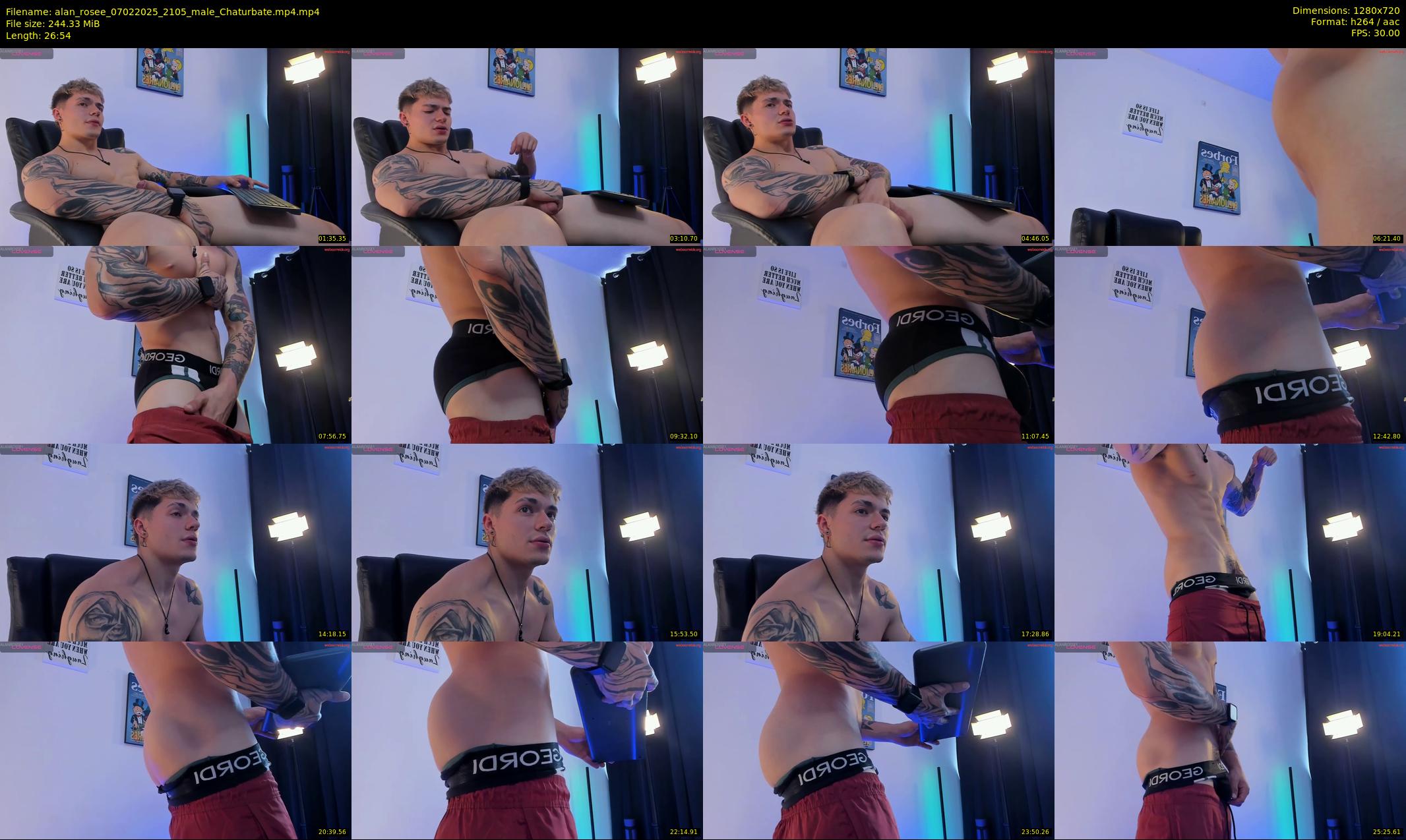 alan_rosee — 27 minute Chaturbate male cam show recording, 720p, Feb 7, 2025