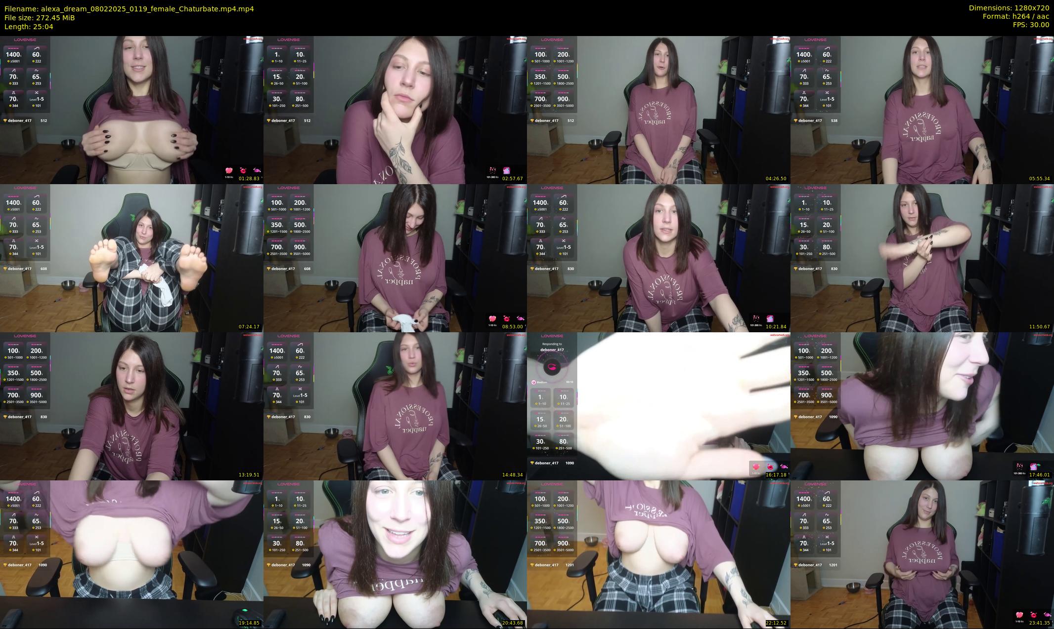 alexa_dream — 26 minute Chaturbate female cam show recording, 720p, Feb 8, 2025