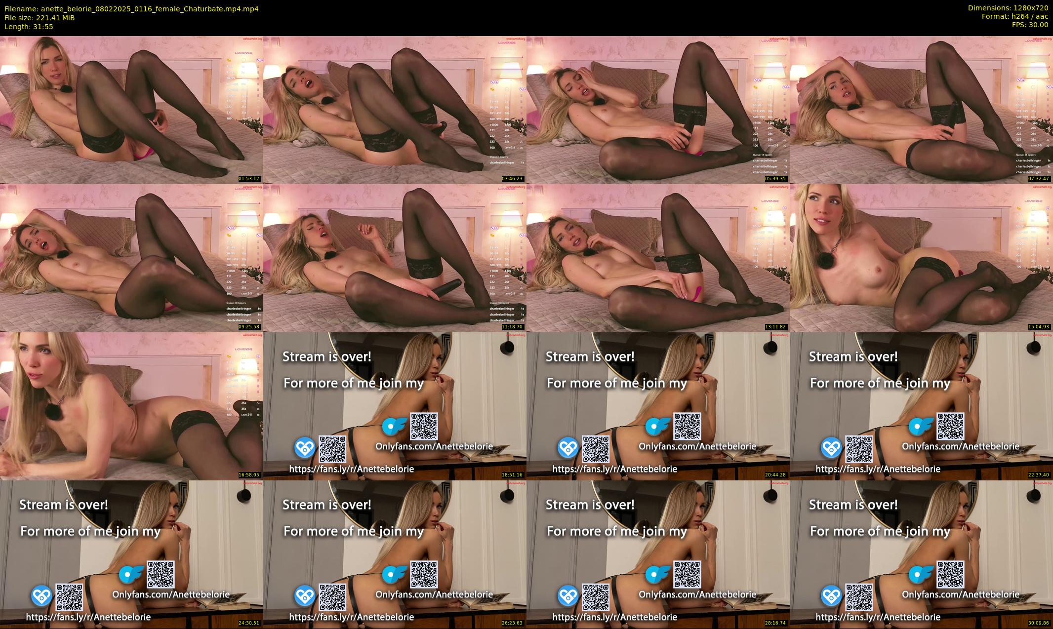 anette_belorie — 32 minute Chaturbate female cam show recording, 720p, Feb 8, 2025