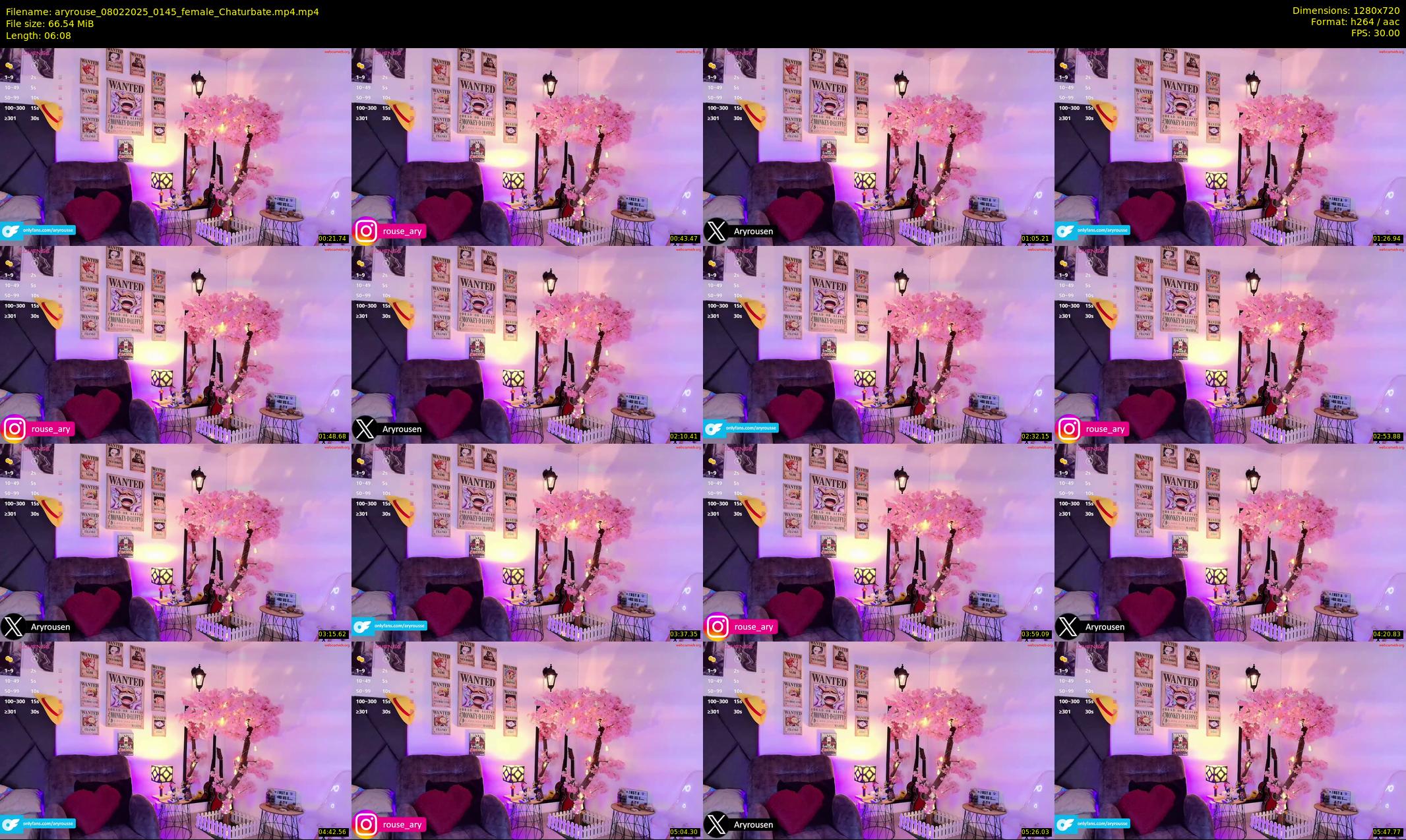 aryrouse — 7 minute Chaturbate female cam show recording, 720p, Feb 8, 2025