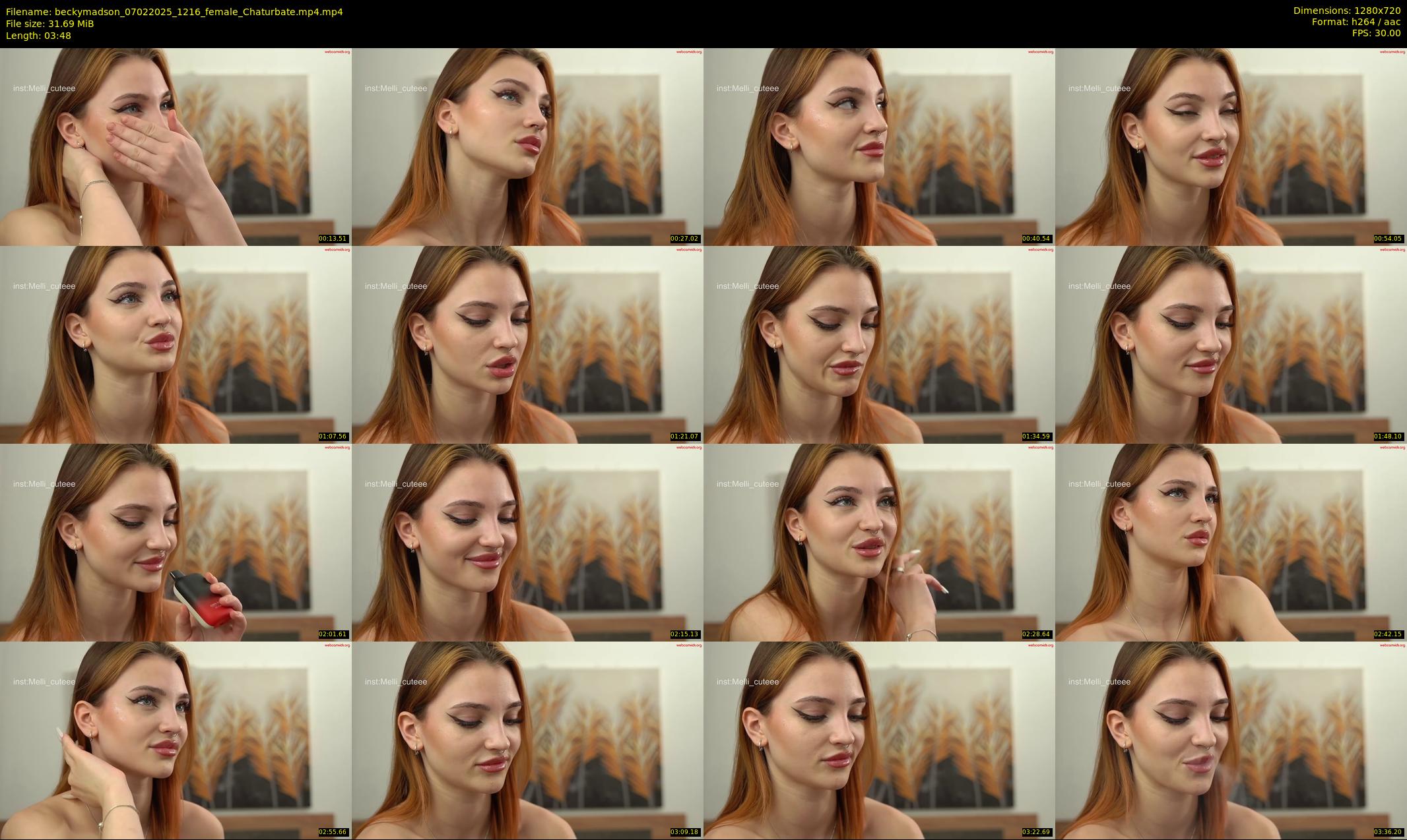 beckymadson — 4 minute Chaturbate female cam show recording, 720p, Feb 7, 2025