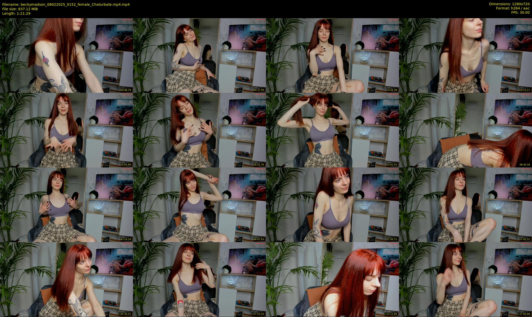 beckymadson — 82 minute Chaturbate female cam show recording, 720p, Feb 8, 2025