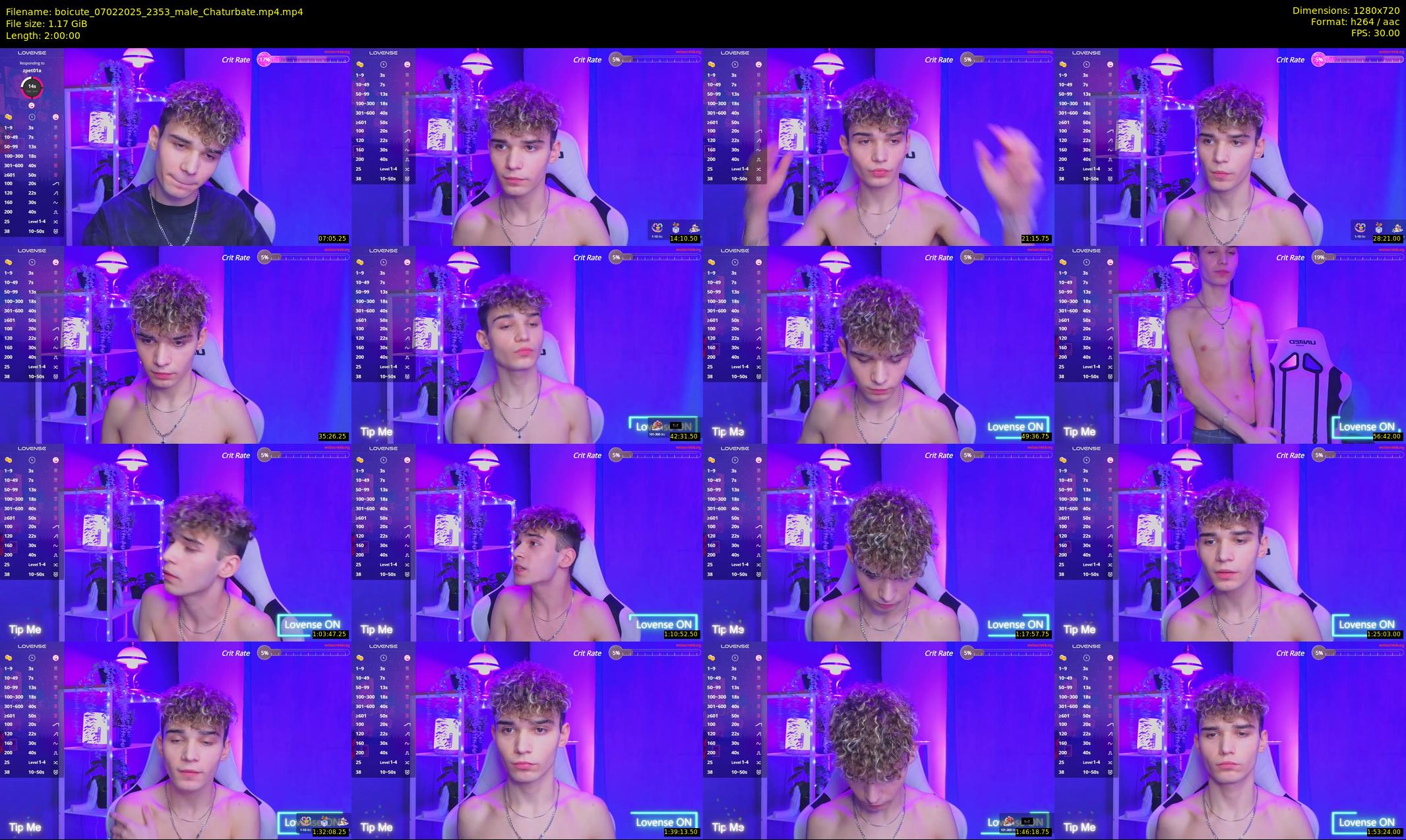 boicute — 120 minute Chaturbate male cam show recording, 720p, Feb 7, 2025