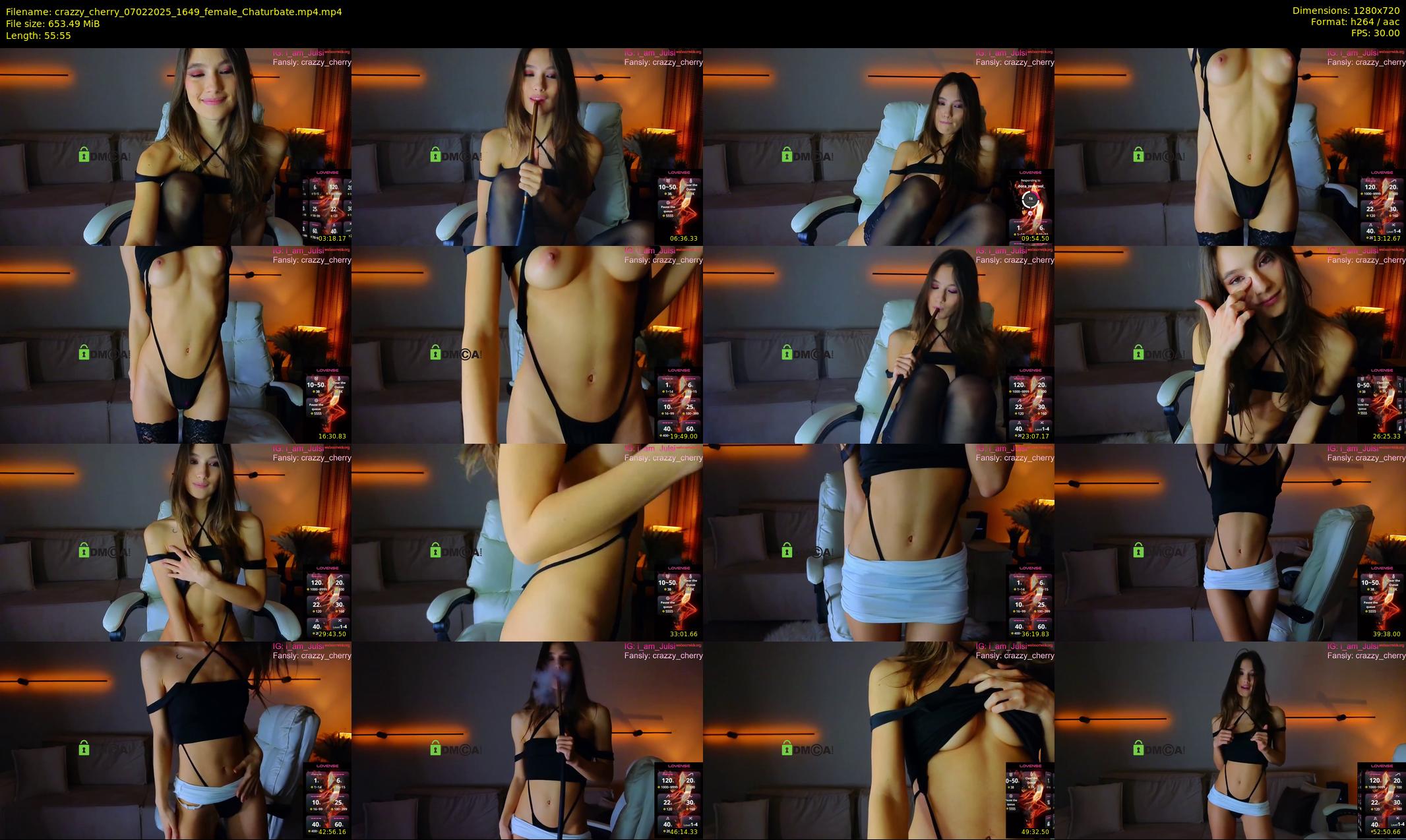 crazzy_cherry — 56 minute Chaturbate female cam show recording, 720p, Feb 7, 2025