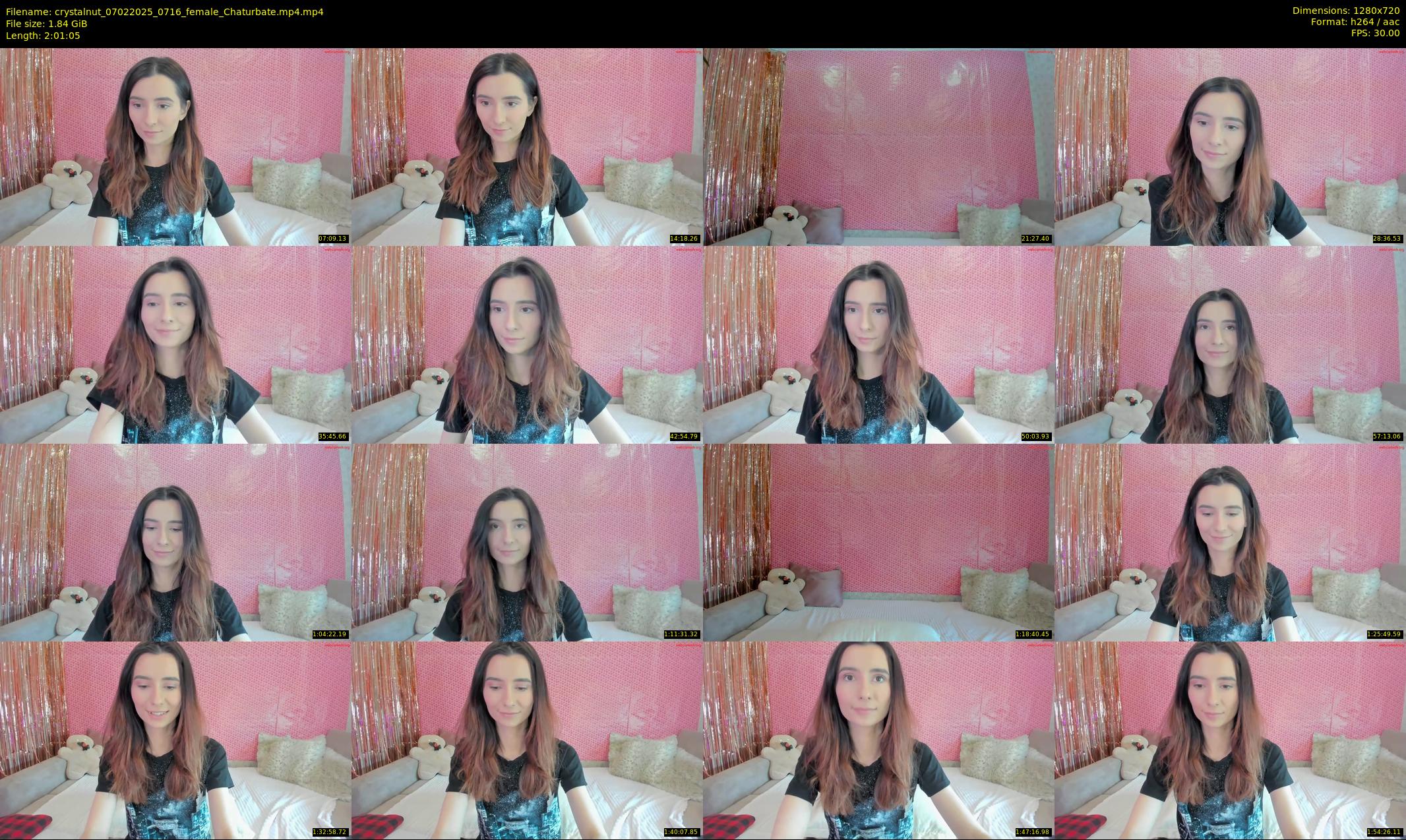 crystalnut — 122 minute Chaturbate female cam show recording, 720p, Feb 7, 2025