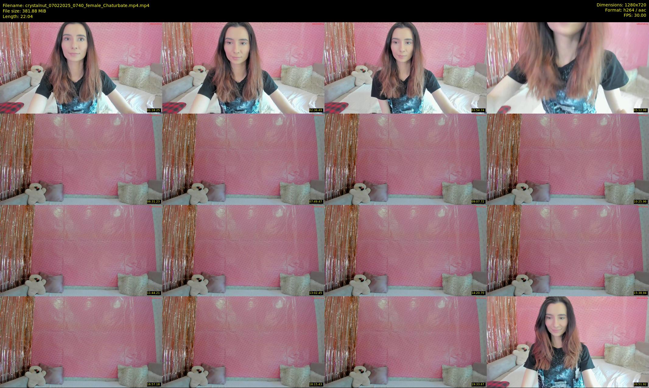 crystalnut — 23 minute Chaturbate female cam show recording, 720p, Feb 7, 2025