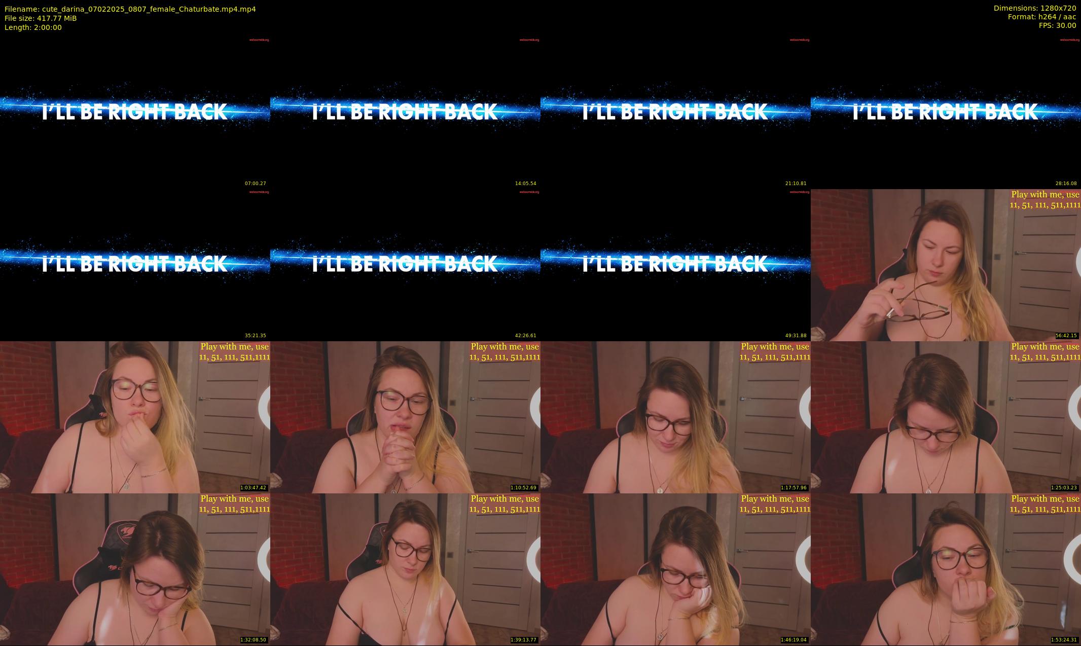cute_darina — 120 minute Chaturbate female cam show recording, 720p, Feb 7, 2025