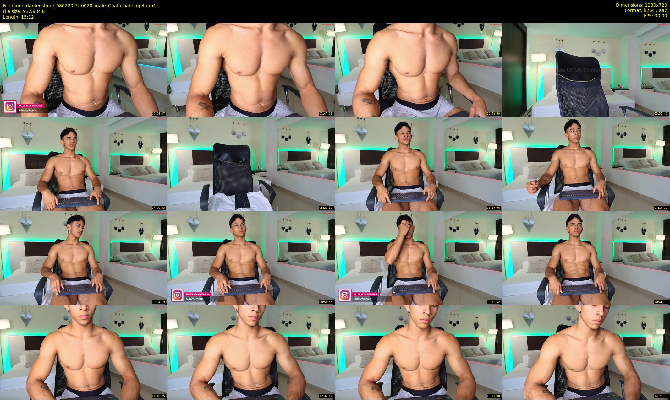 danteestone — 16 minute Chaturbate male cam show recording, 720p, Feb 8, 2025