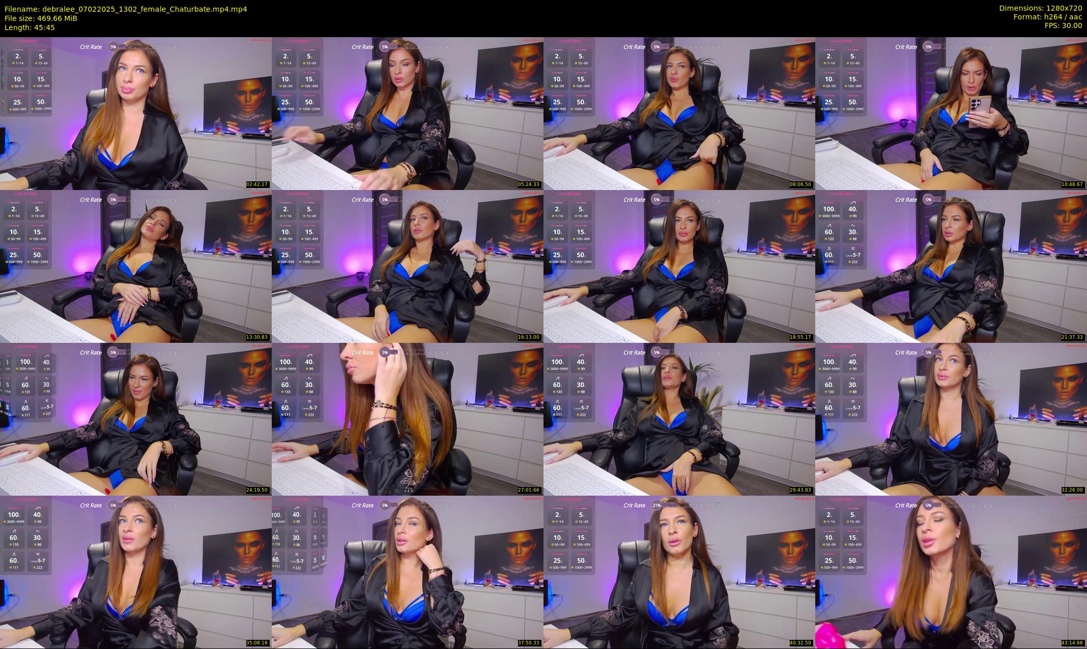 debralee — 46 minute Chaturbate female cam show recording, 720p, Feb 7, 2025