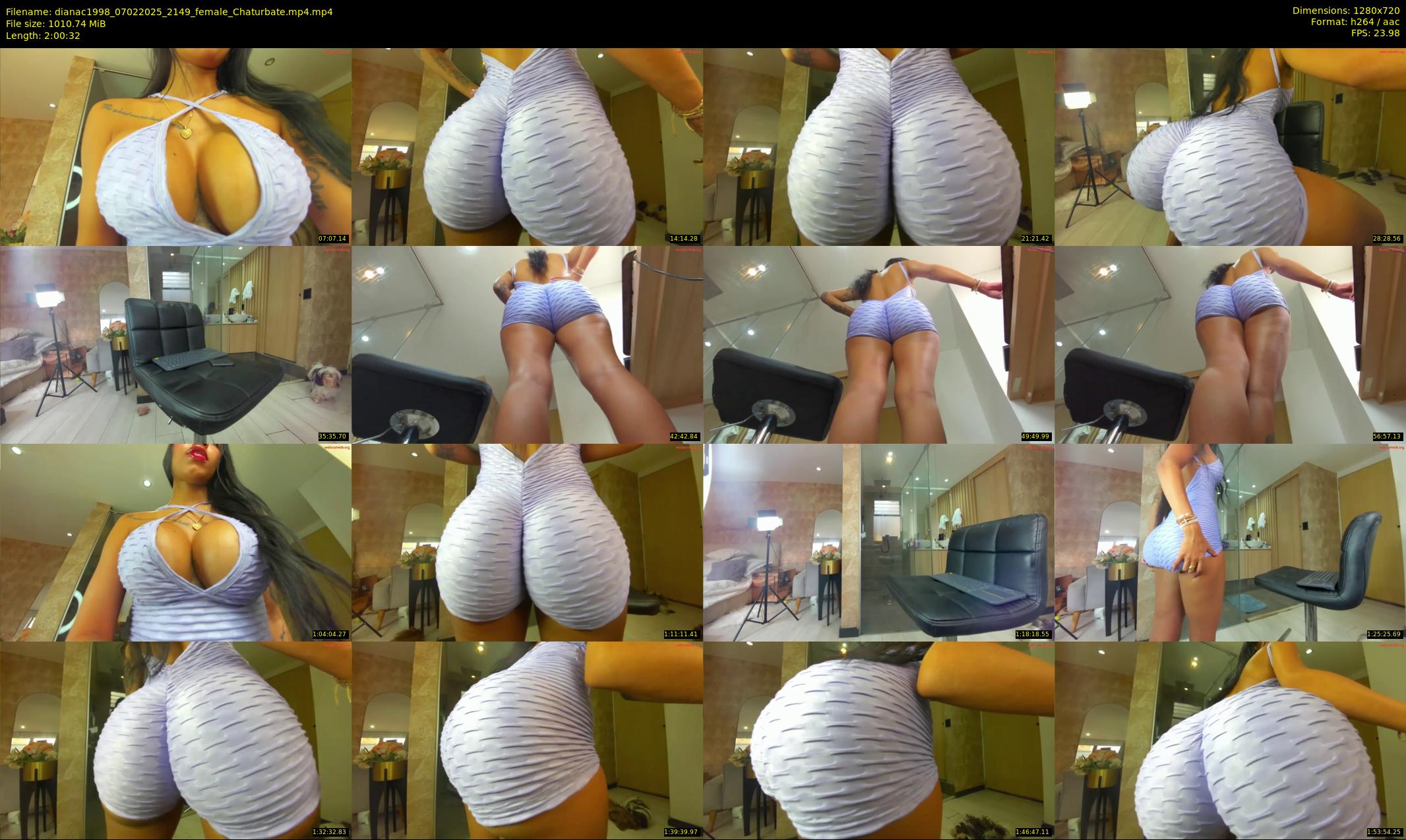 dianac1998 — 121 minute Chaturbate female cam show recording, 720p, Feb 7, 2025