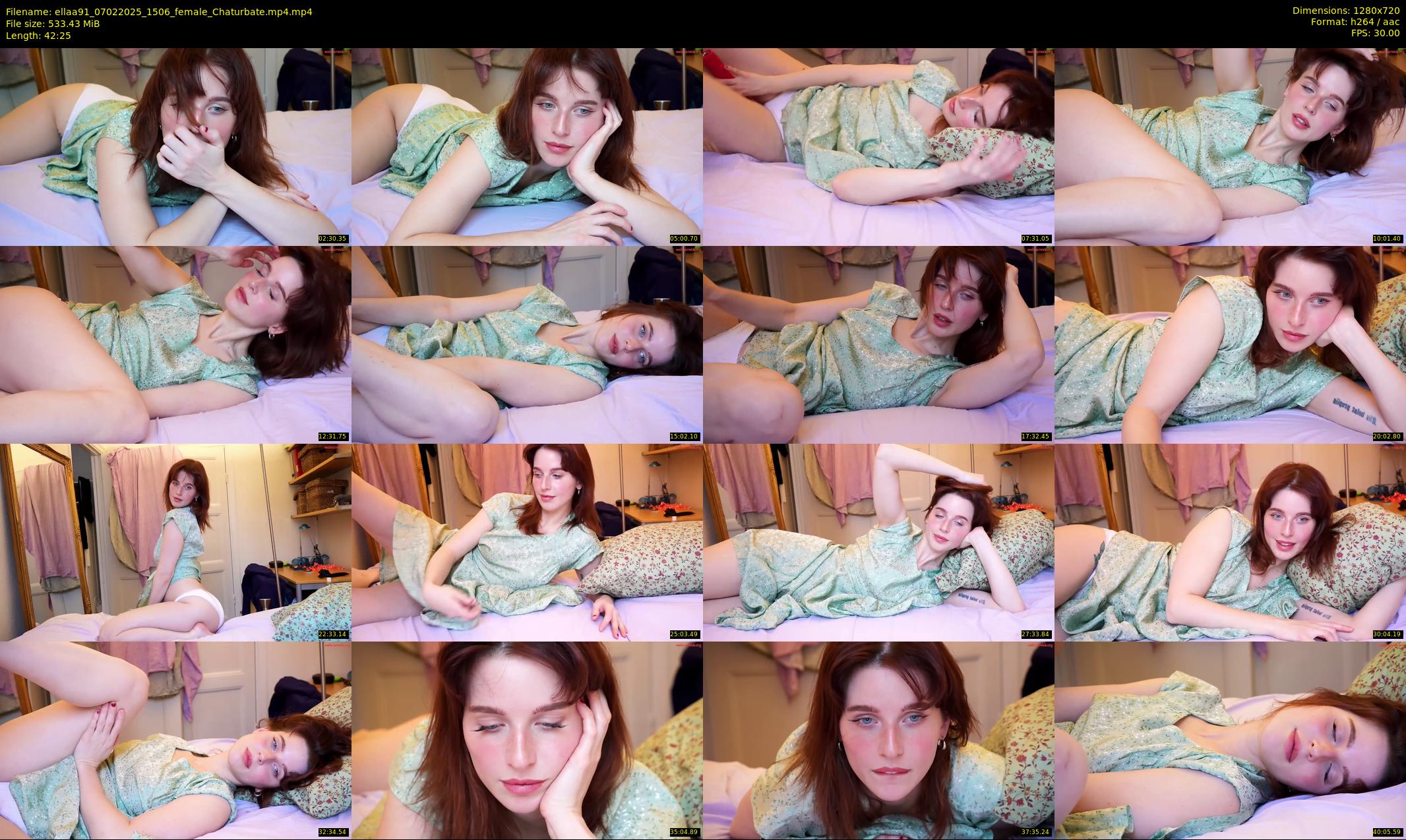 ellaa91 — 43 minute Chaturbate female cam show recording, 720p, Feb 7, 2025