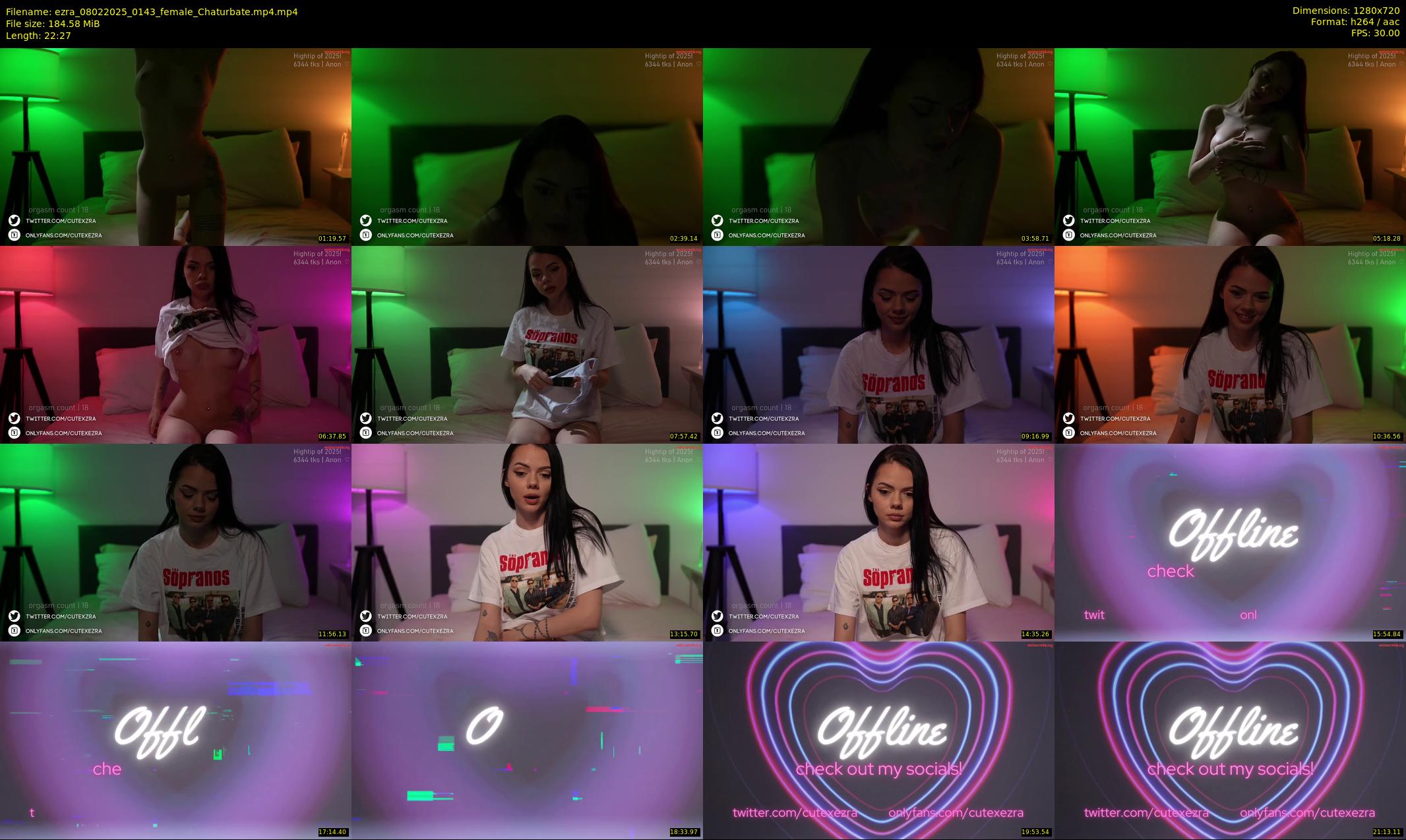 ezra — 23 minute Chaturbate female cam show recording, 720p, Feb 8, 2025