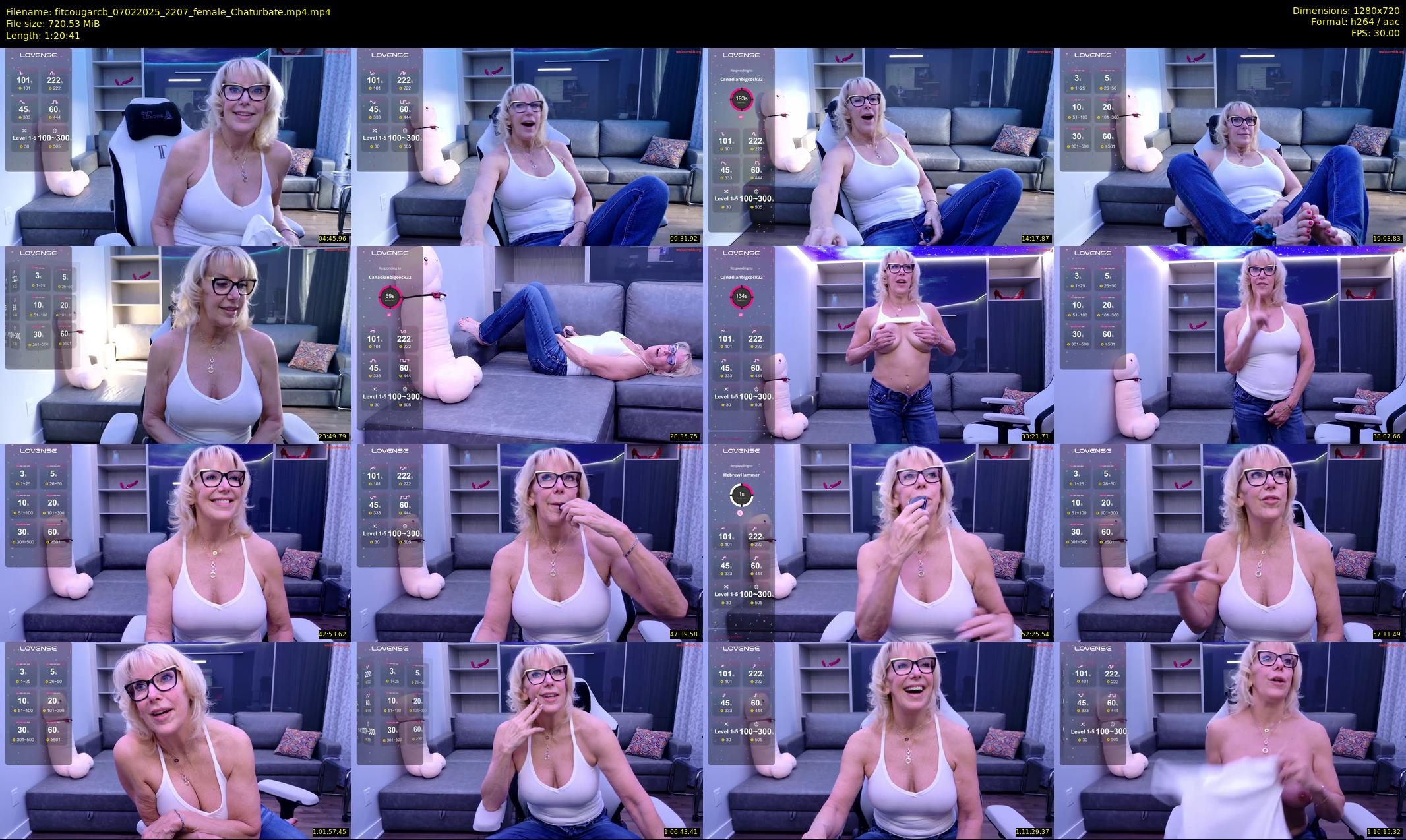 fitcougarcb — 81 minute Chaturbate female cam show recording, 720p, Feb 7, 2025