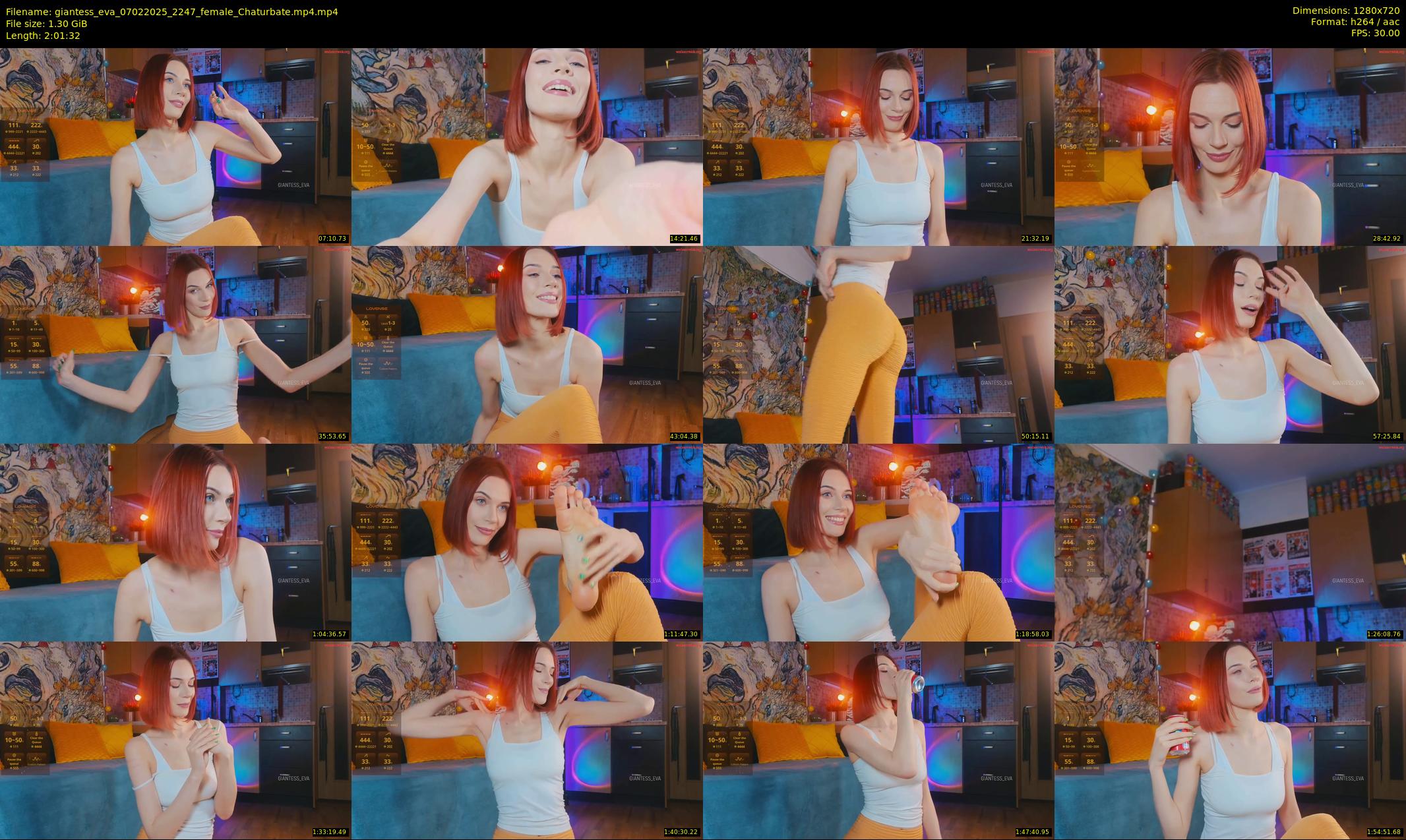 giantess_eva — 122 minute Chaturbate female cam show recording, 720p, Feb 7, 2025