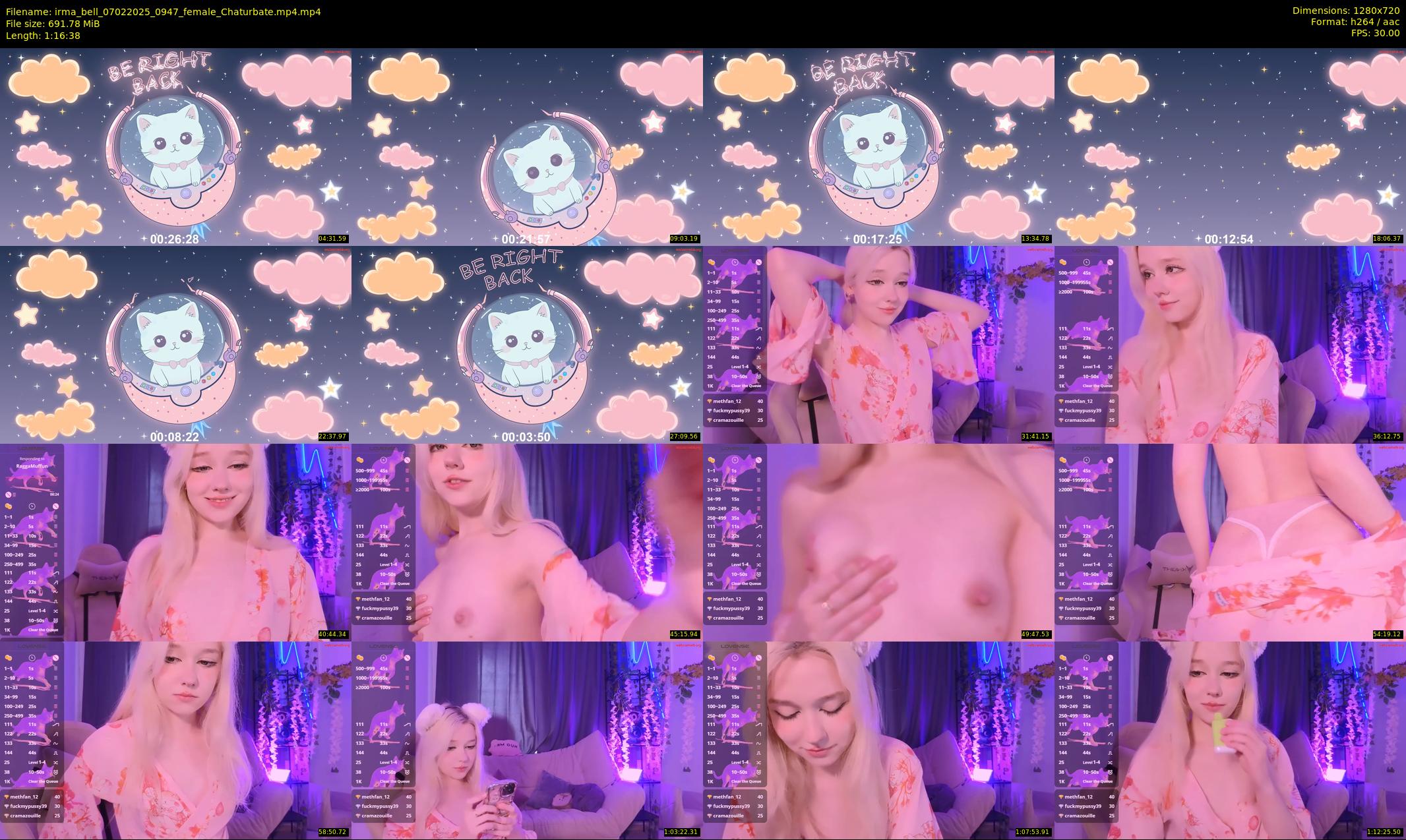 irma_bell — 77 minute Chaturbate female cam show recording, 720p, Feb 7, 2025