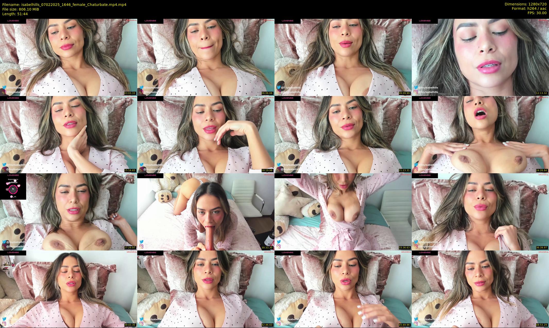 isabelhills — 52 minute Chaturbate female cam show recording, 720p, Feb 7, 2025