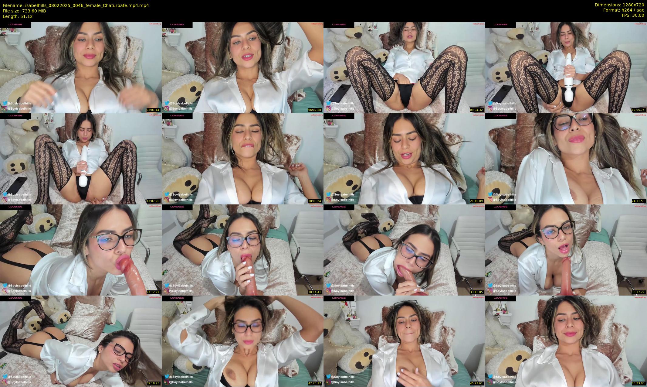 isabelhills — 52 minute Chaturbate female cam show recording, 720p, Feb 8, 2025