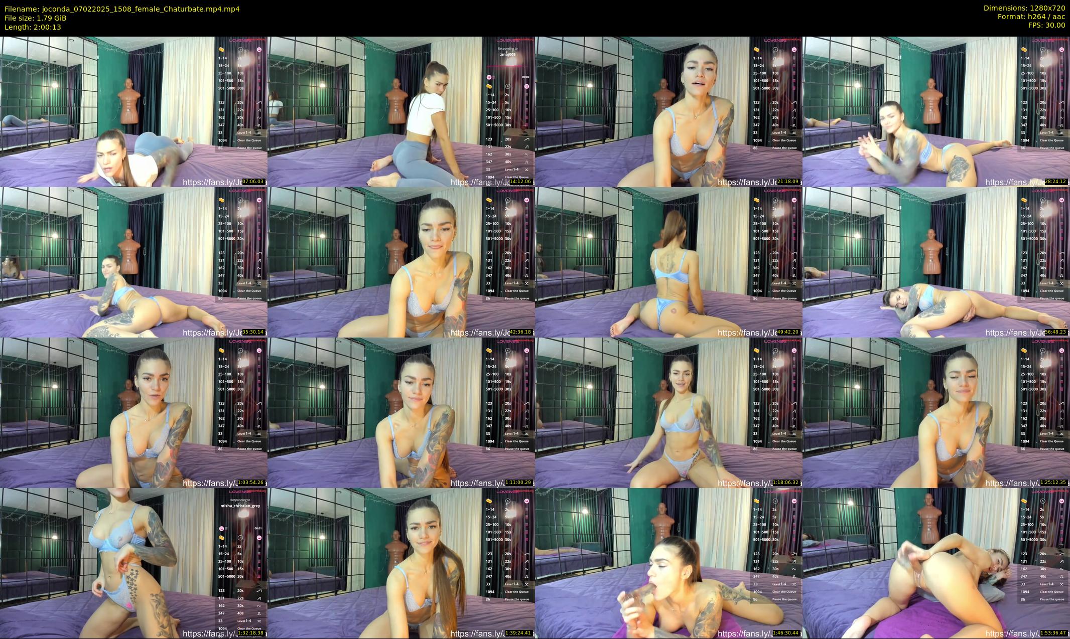 joconda — 121 minute Chaturbate female cam show recording, 720p, Feb 7, 2025