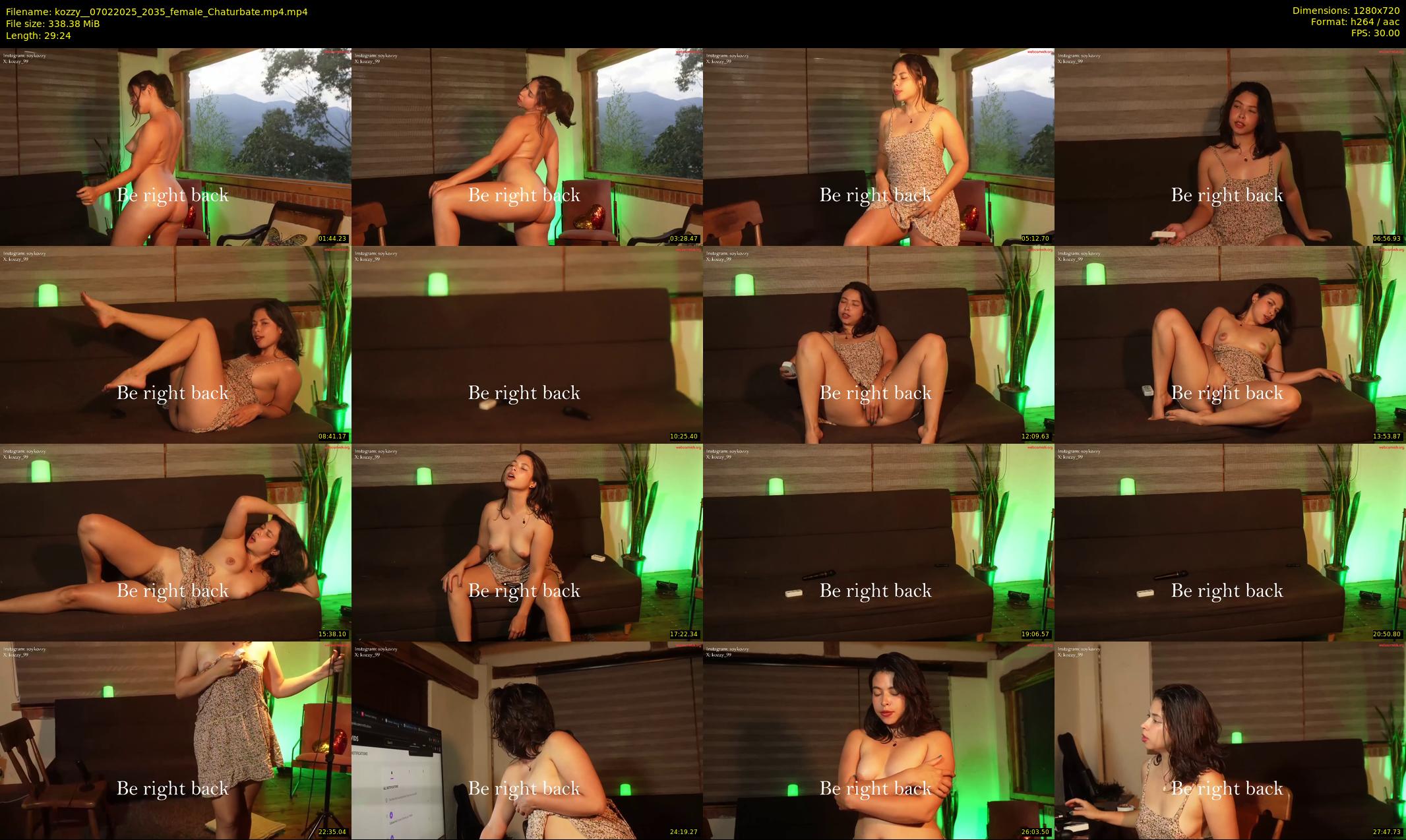 kozzy_ — 30 minute Chaturbate female cam show recording, 720p, Feb 7, 2025
