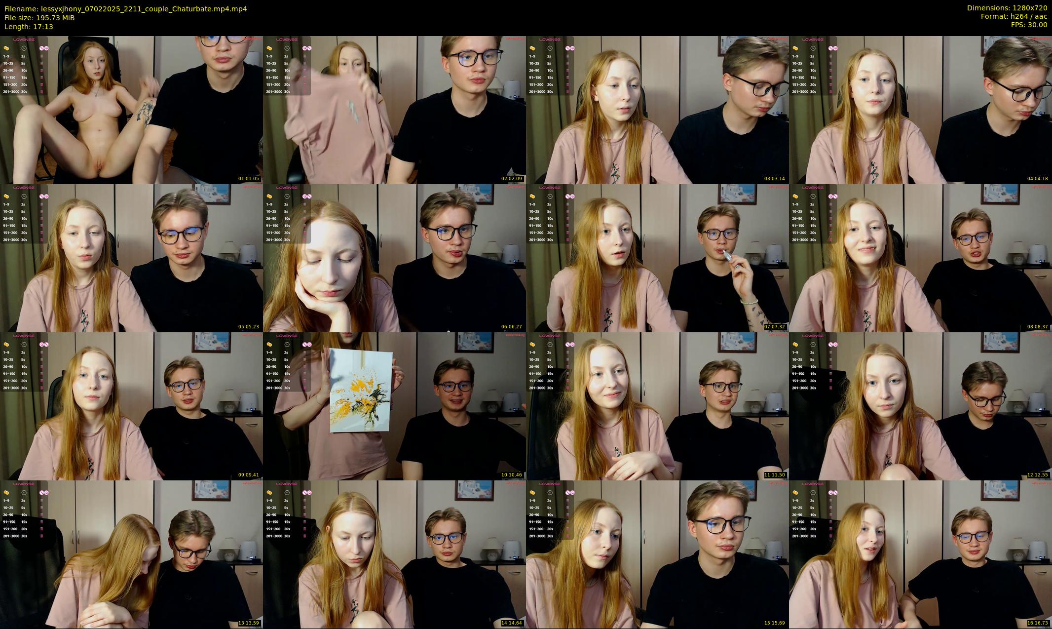 lessyxjhony — 18 minute Chaturbate couple cam show recording, 720p, Feb 7, 2025