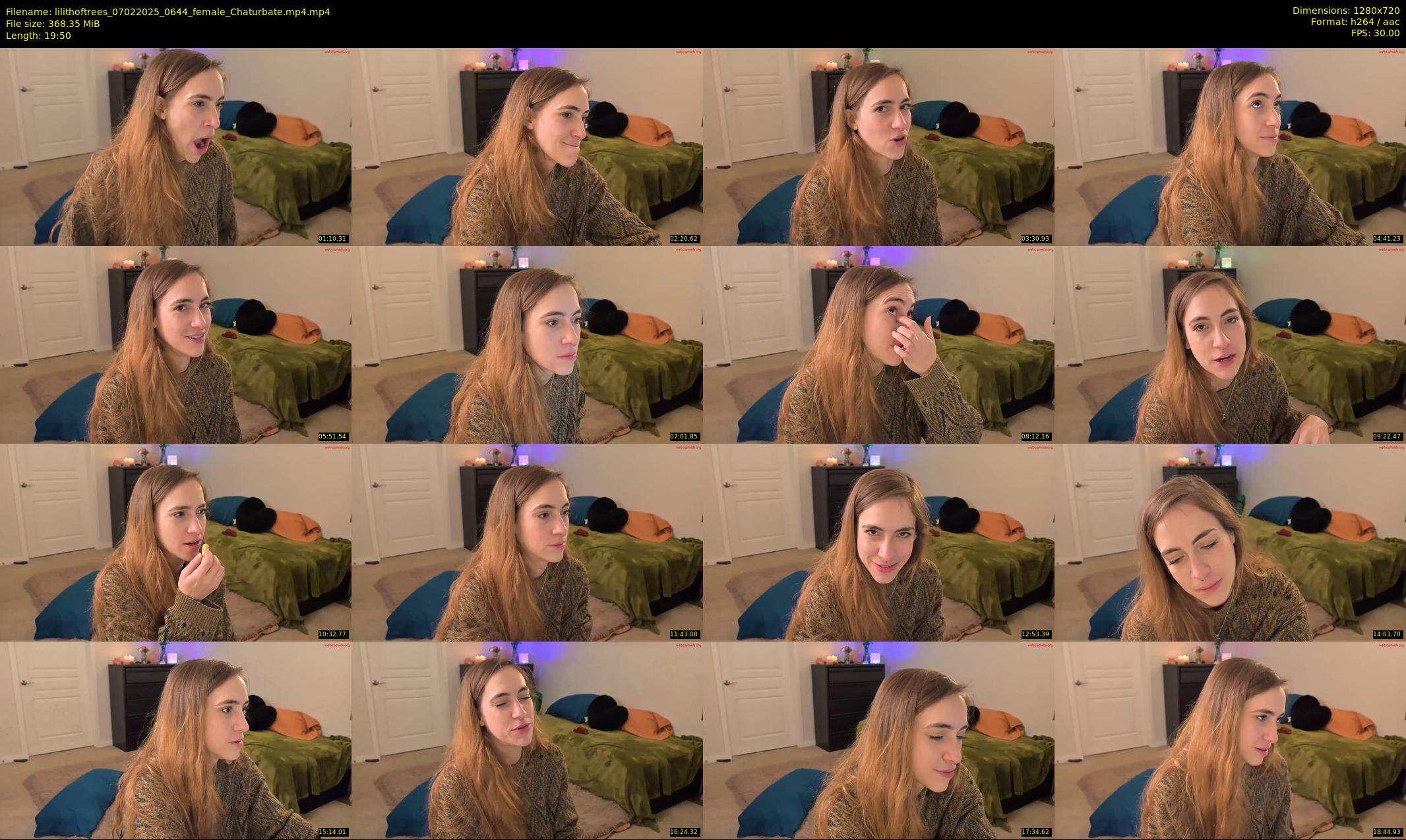 lilithoftrees — 20 minute Chaturbate female cam show recording, 720p, Feb 7, 2025