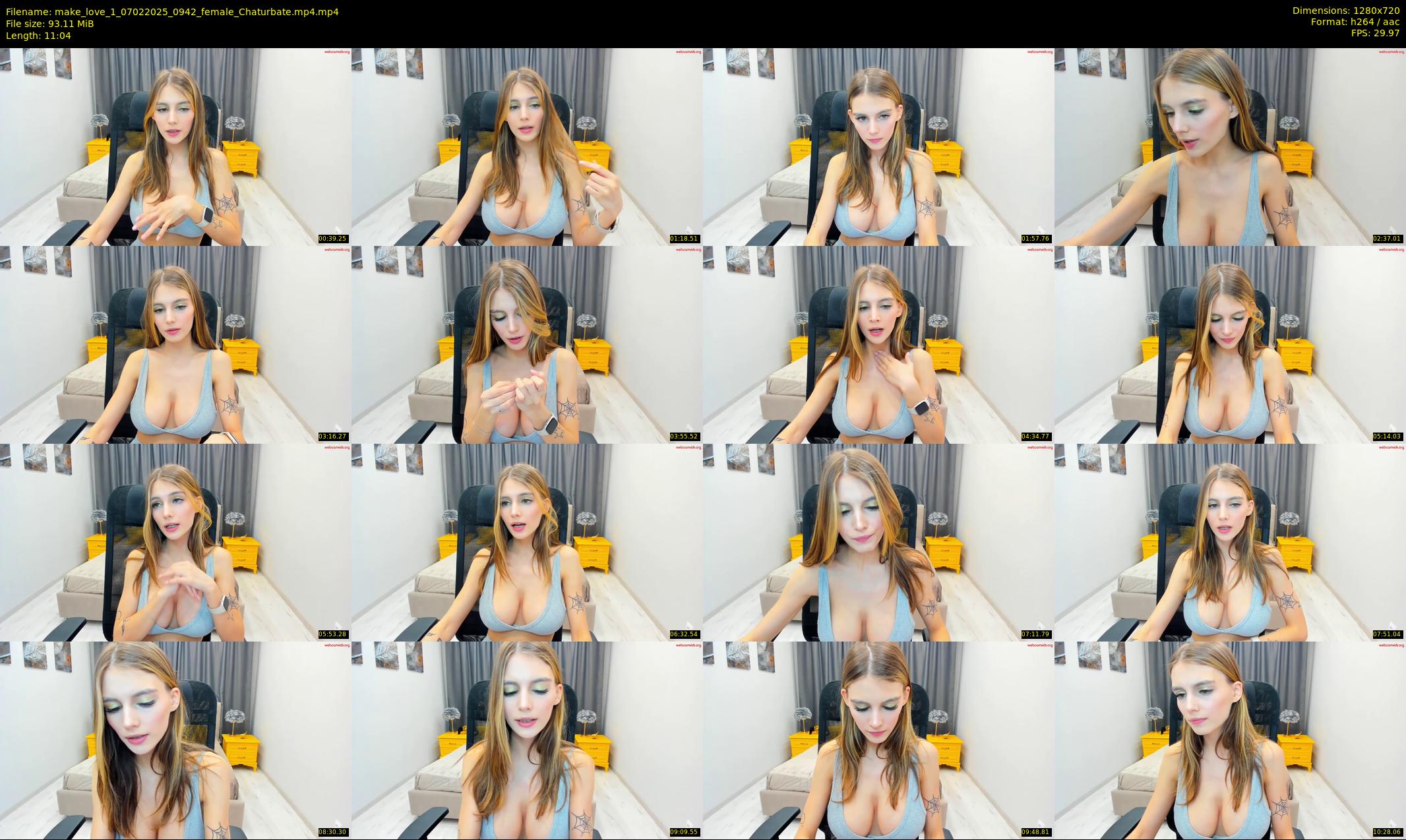 make_love_1 — 12 minute Chaturbate female cam show recording, 720p, Feb 7, 2025