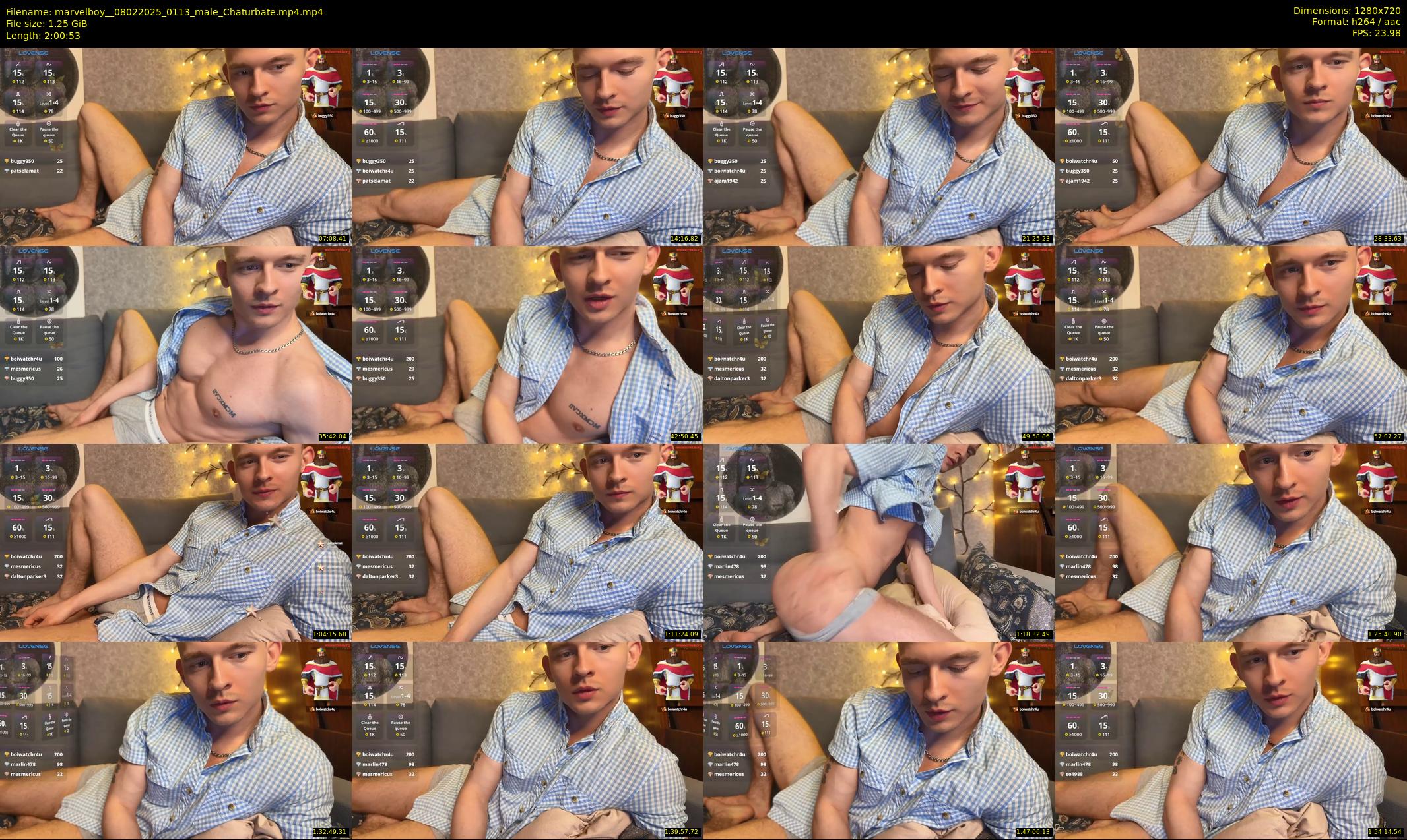 marvelboy_ — 121 minute Chaturbate male cam show recording, 720p, Feb 8, 2025