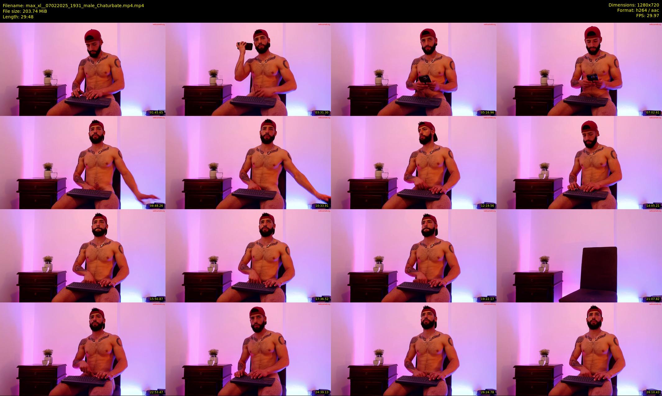 max_xl_ — 30 minute Chaturbate male cam show recording, 720p, Feb 7, 2025