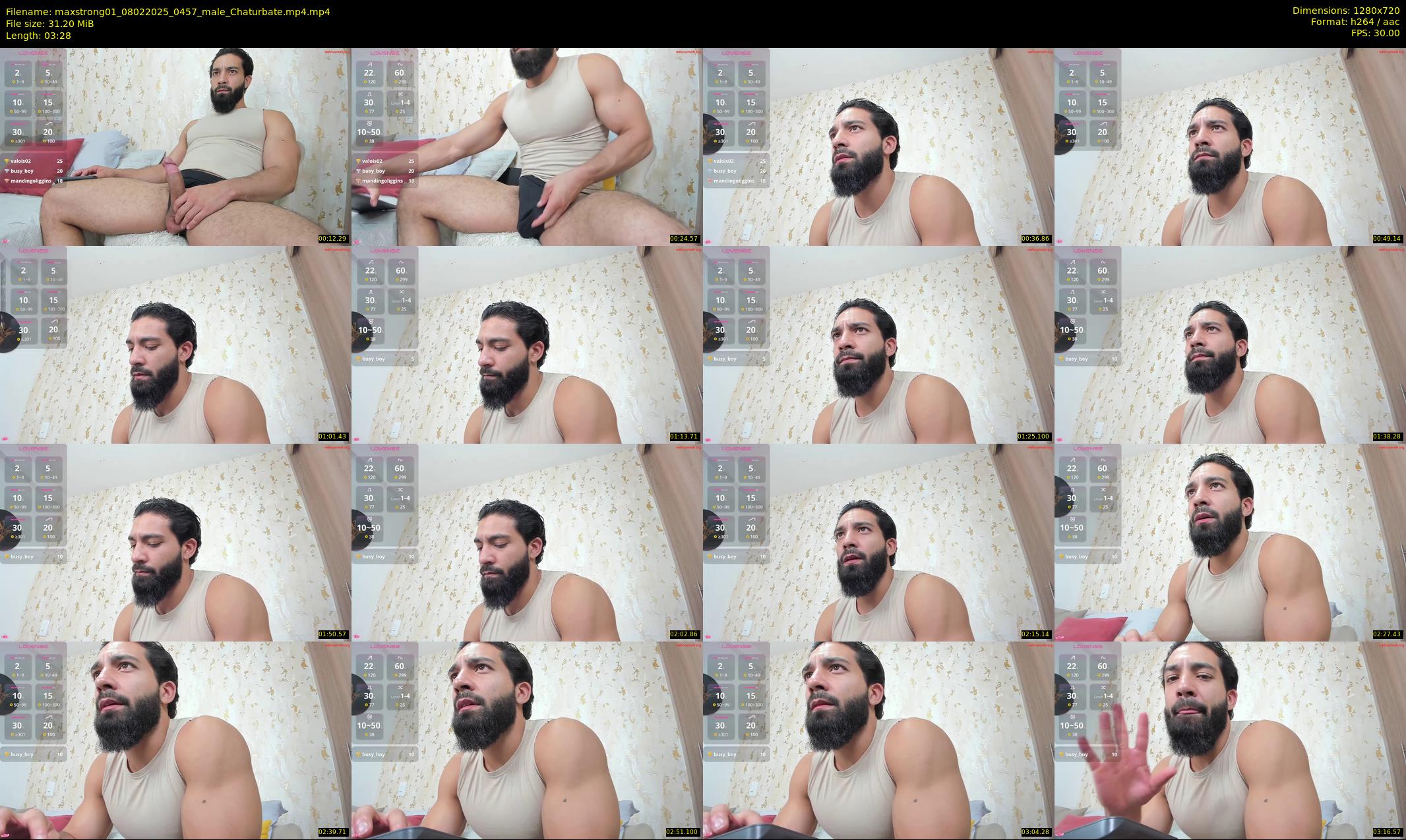 maxstrong01 — 4 minute Chaturbate male cam show recording, 720p, Feb 8, 2025