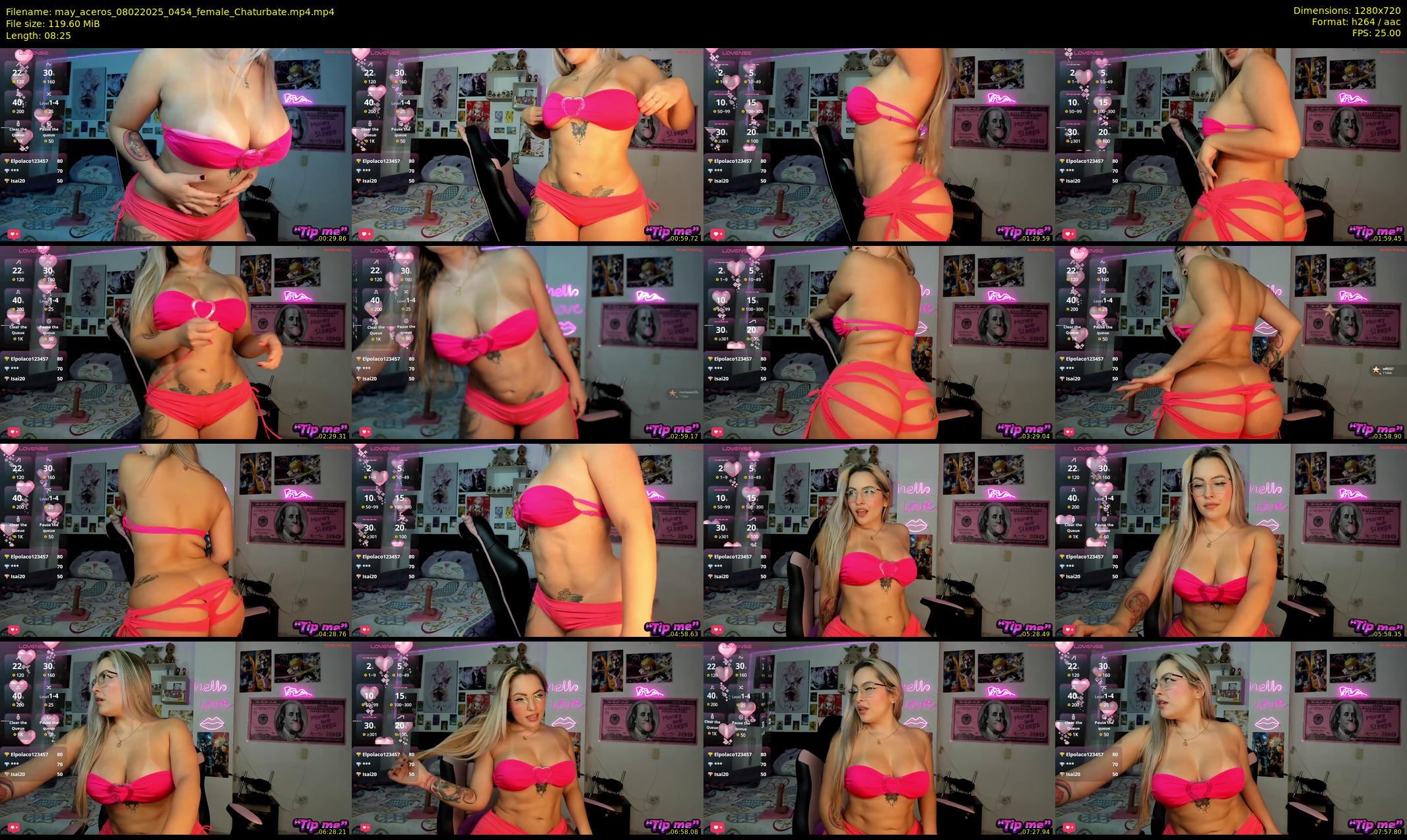 may_aceros — 9 minute Chaturbate female cam show recording, 720p, Feb 8, 2025