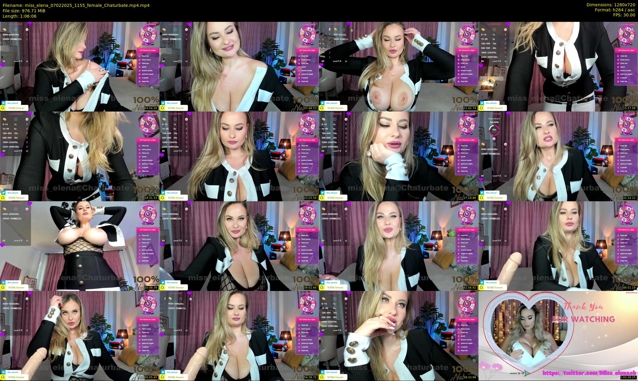 miss_elena — 67 minute Chaturbate female cam show recording, 720p, Feb 7, 2025