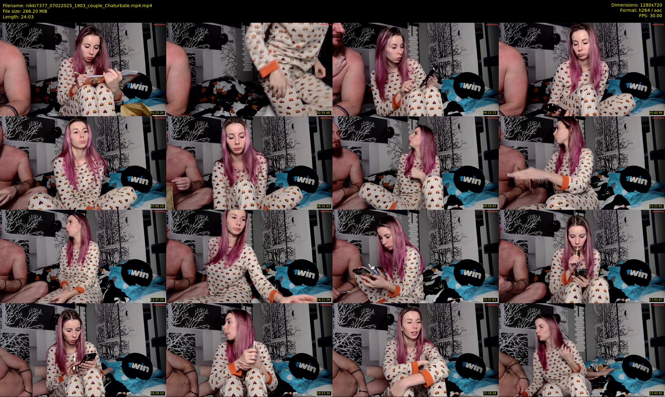 nikki7377 — 25 minute Chaturbate couple cam show recording, 720p, Feb 7, 2025