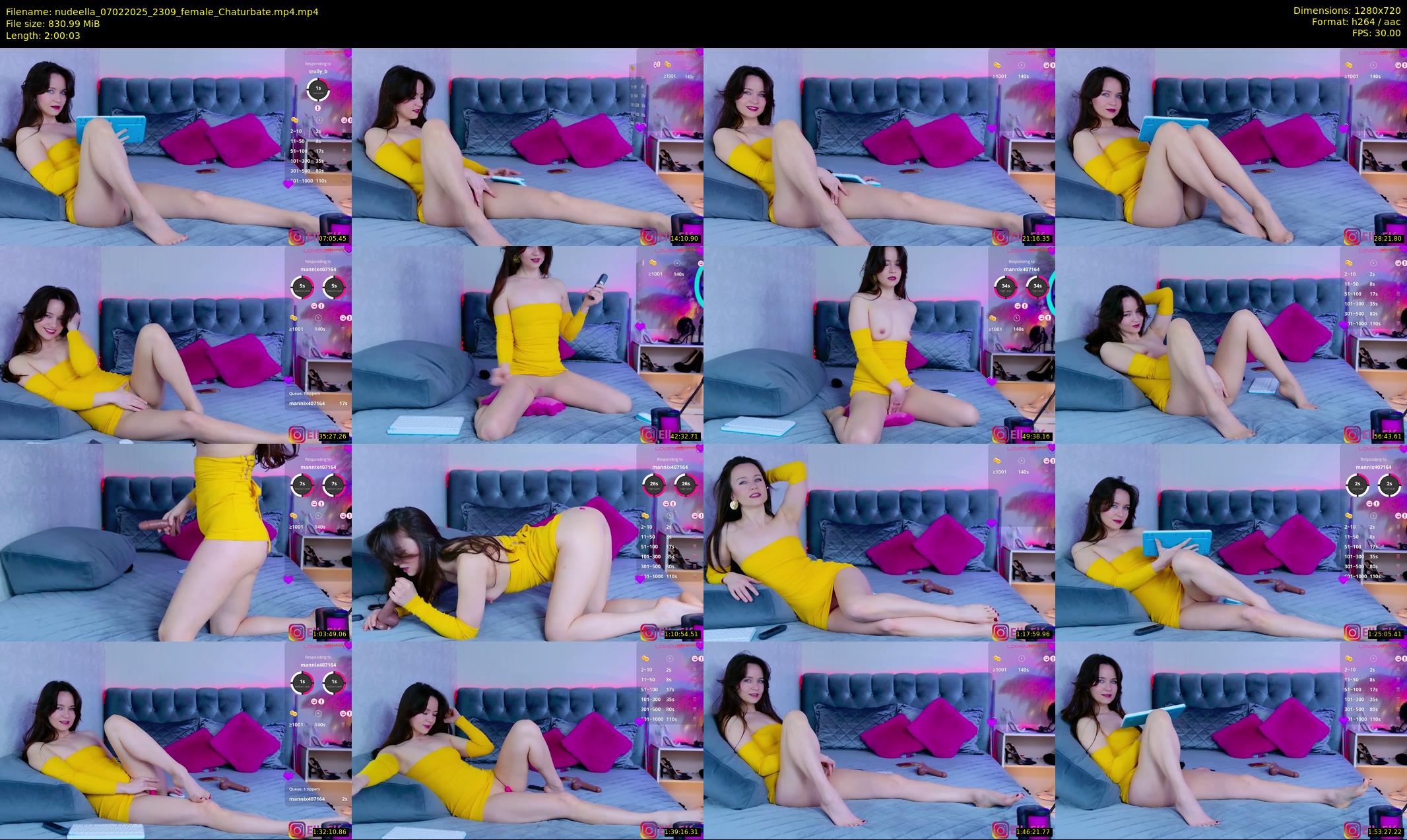 nudeella — 121 minute Chaturbate female cam show recording, 720p, Feb 7, 2025